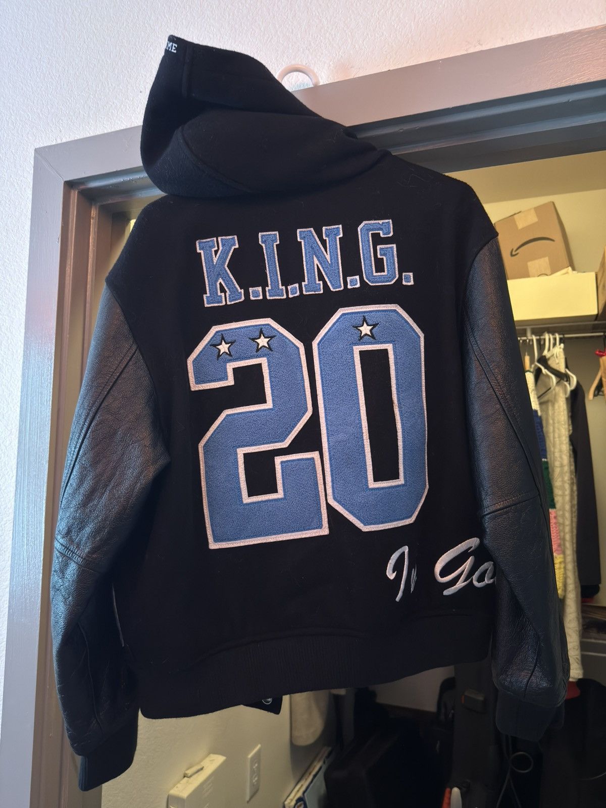 Supreme Supreme King Hooded Varsity Jacket Size US M / EU 48-50 / 2 - 2 Thumbnail
