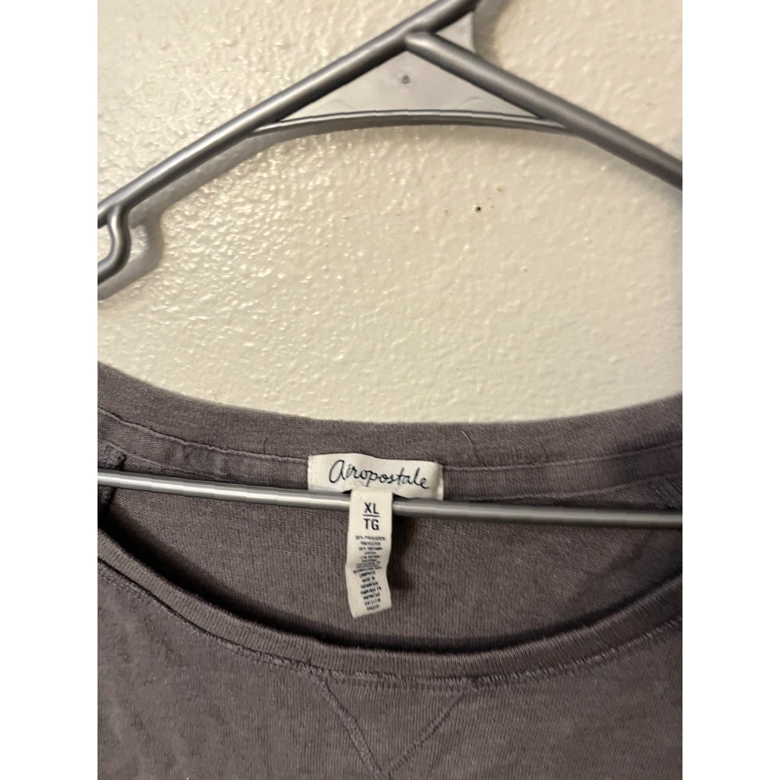 Aeropostale Aeropostale Women's Sweater Long Sleeve Knit Herringbone Gray XL Pullover Womens Size XL / US 12-14 / IT 48-50 - 2 Thumbnail
