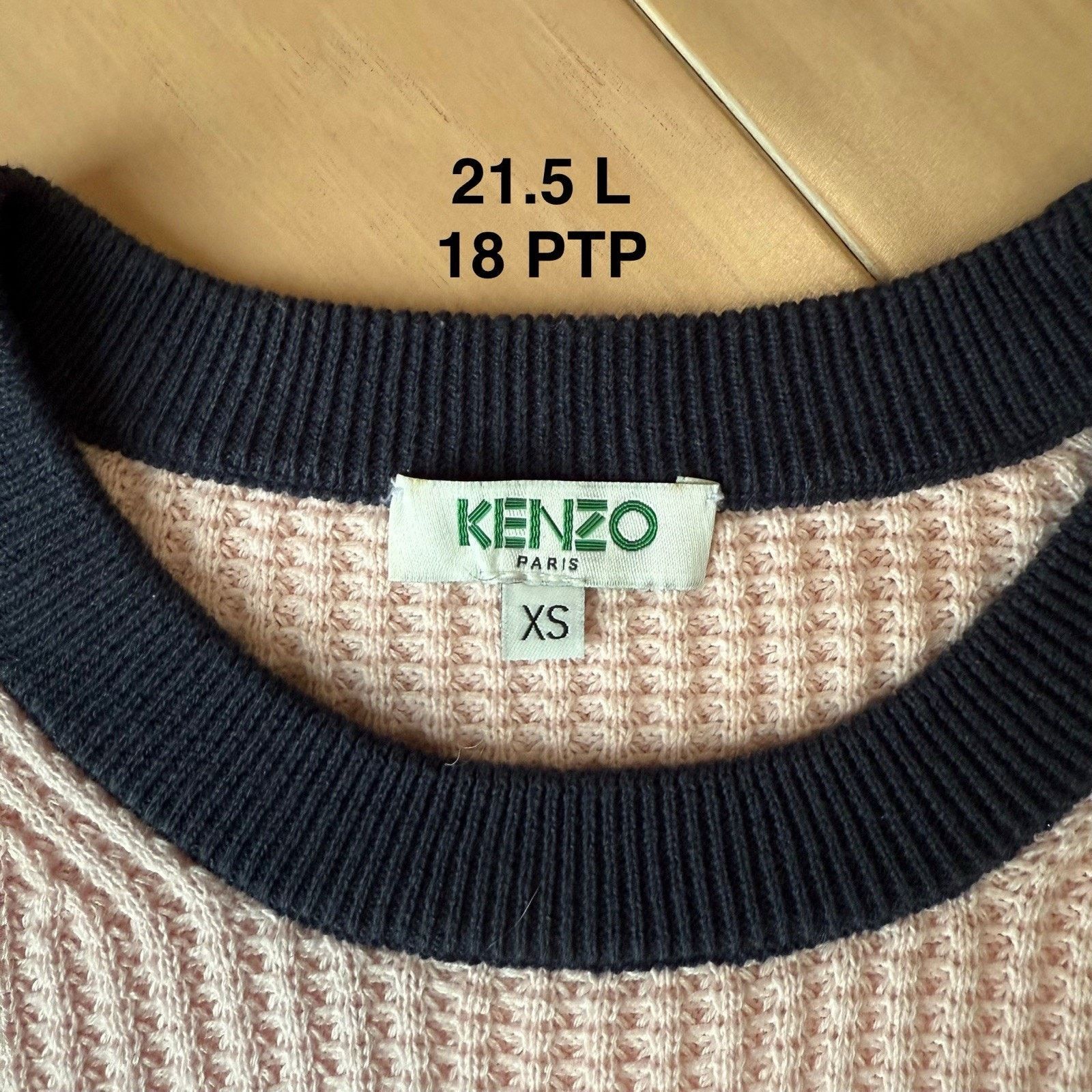 Kenzo Spliced Pullover Women's XS Multicolor Cotton Sweater