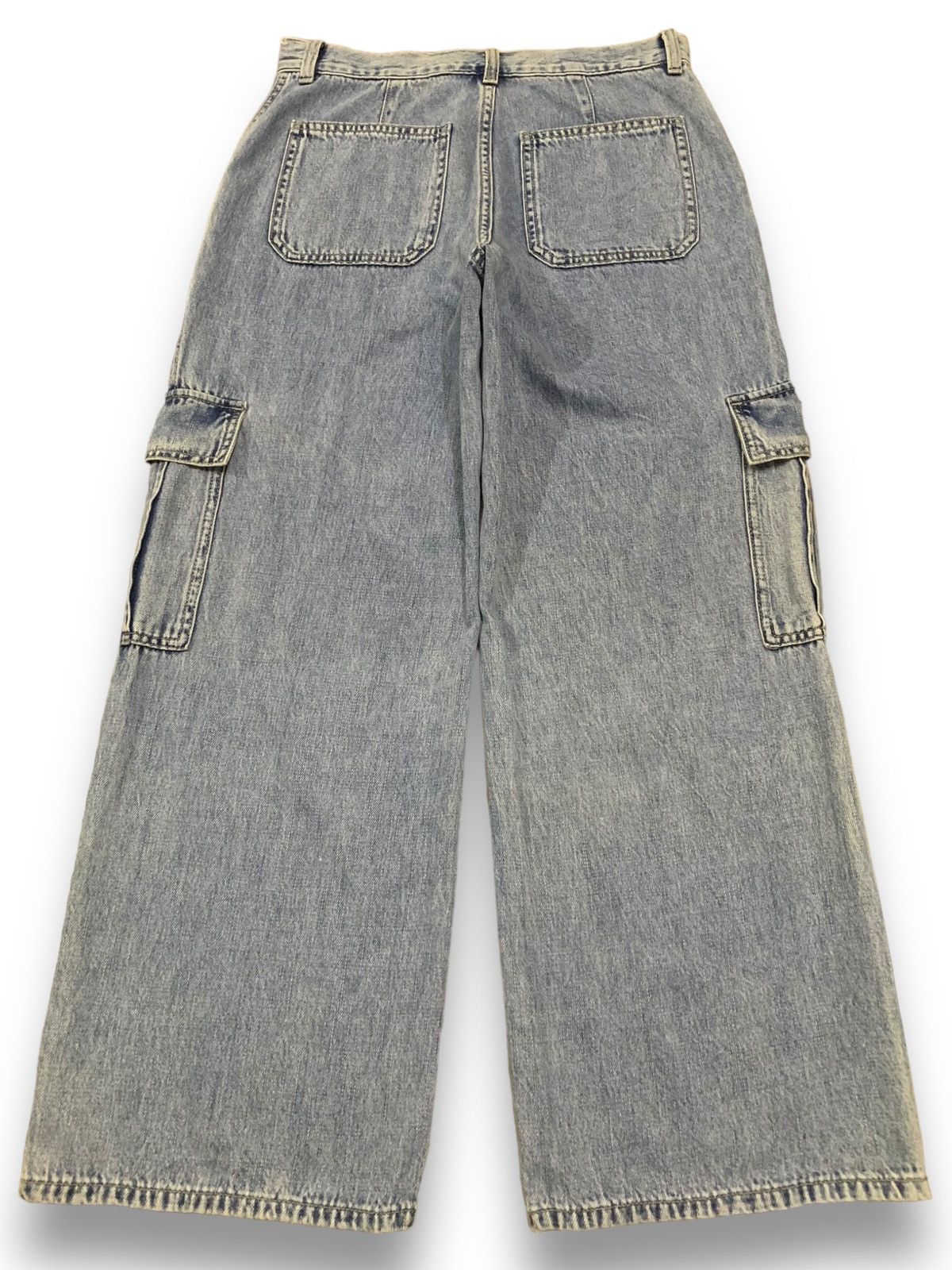GU × Japanese Brand × Jun Takahashi Vintage Japanese Brand GU Baggy Fatigue Cargo Jeans Size US 30 / EU 46 - 2 Thumbnail
