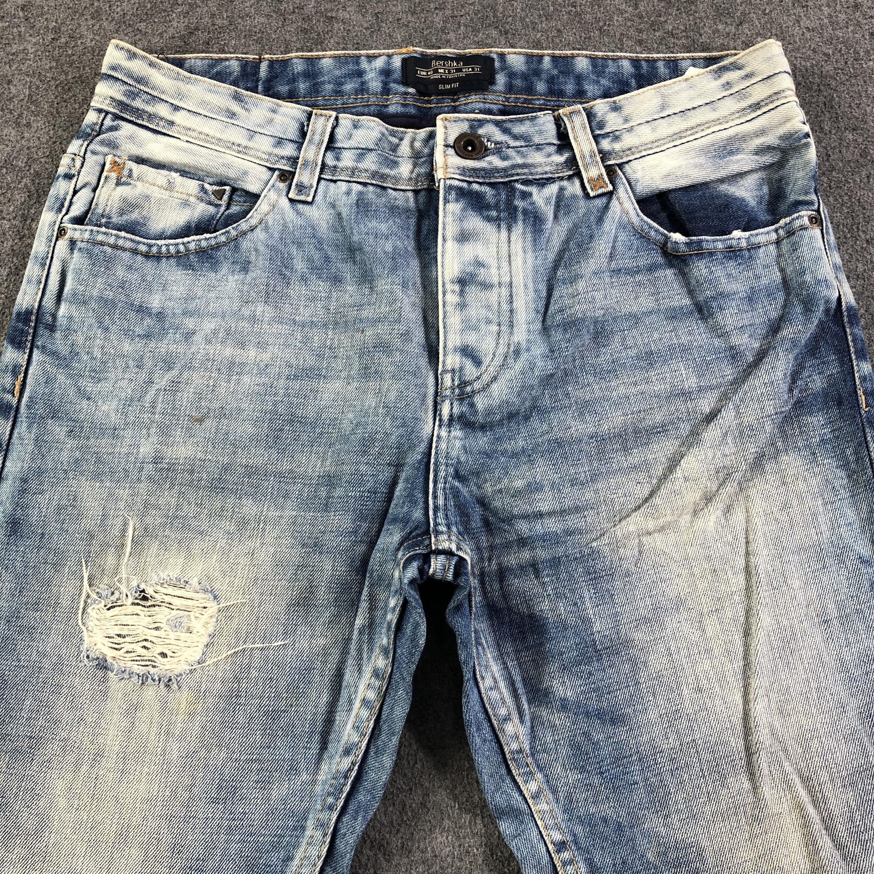 Bershka Bershka Jeans Acid Wash Slim Fit Denim -J2816 Size US 34 / EU 50 - 3 Thumbnail