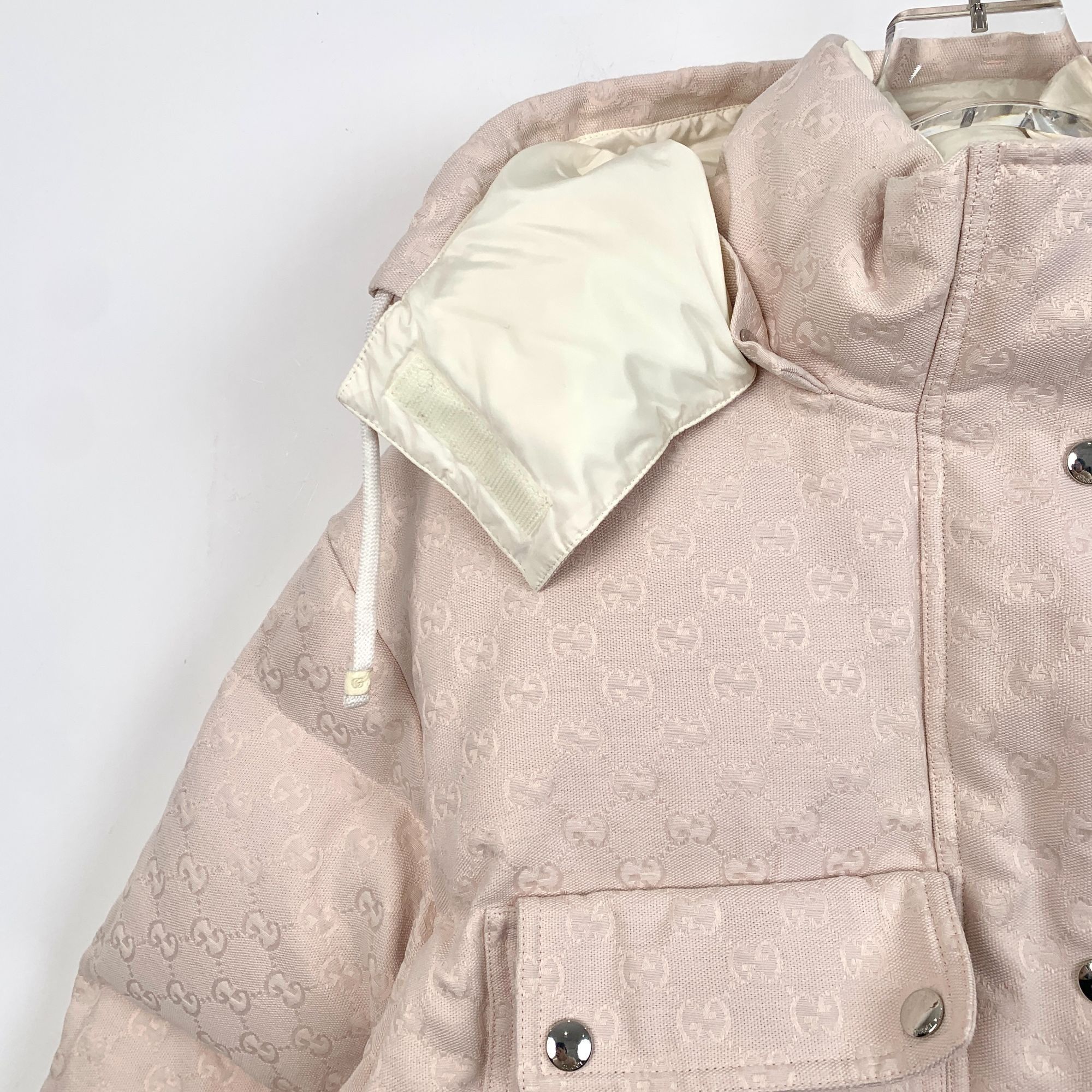 Gucci Gucci Beige Monogram Puffer Jacket With Hood Size 40 Size S / US 4 / IT 40 - 3 Thumbnail