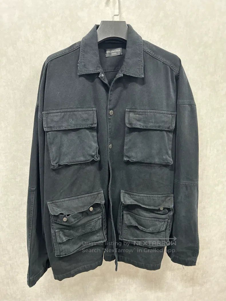 Balenciaga Balenciaga Wash Four Pocket Cargo Jacket Size US S / EU 44-46 / 1 - 1 Thumbnail