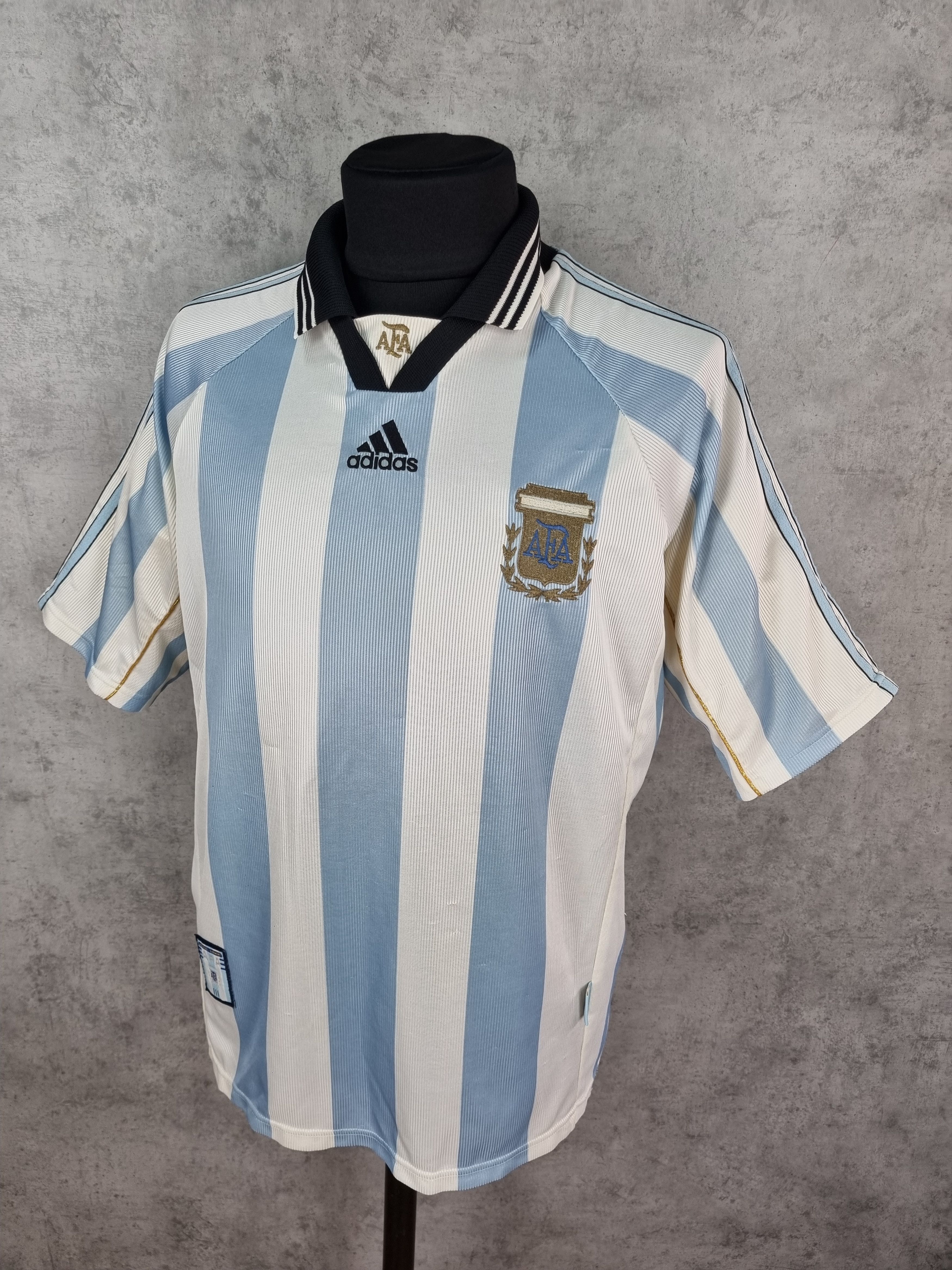 Adidas × Vintage Adidas AFA Official Garment Embroidered Logo Tee shirt Size US L / EU 52-54 / 3 - 6 Thumbnail