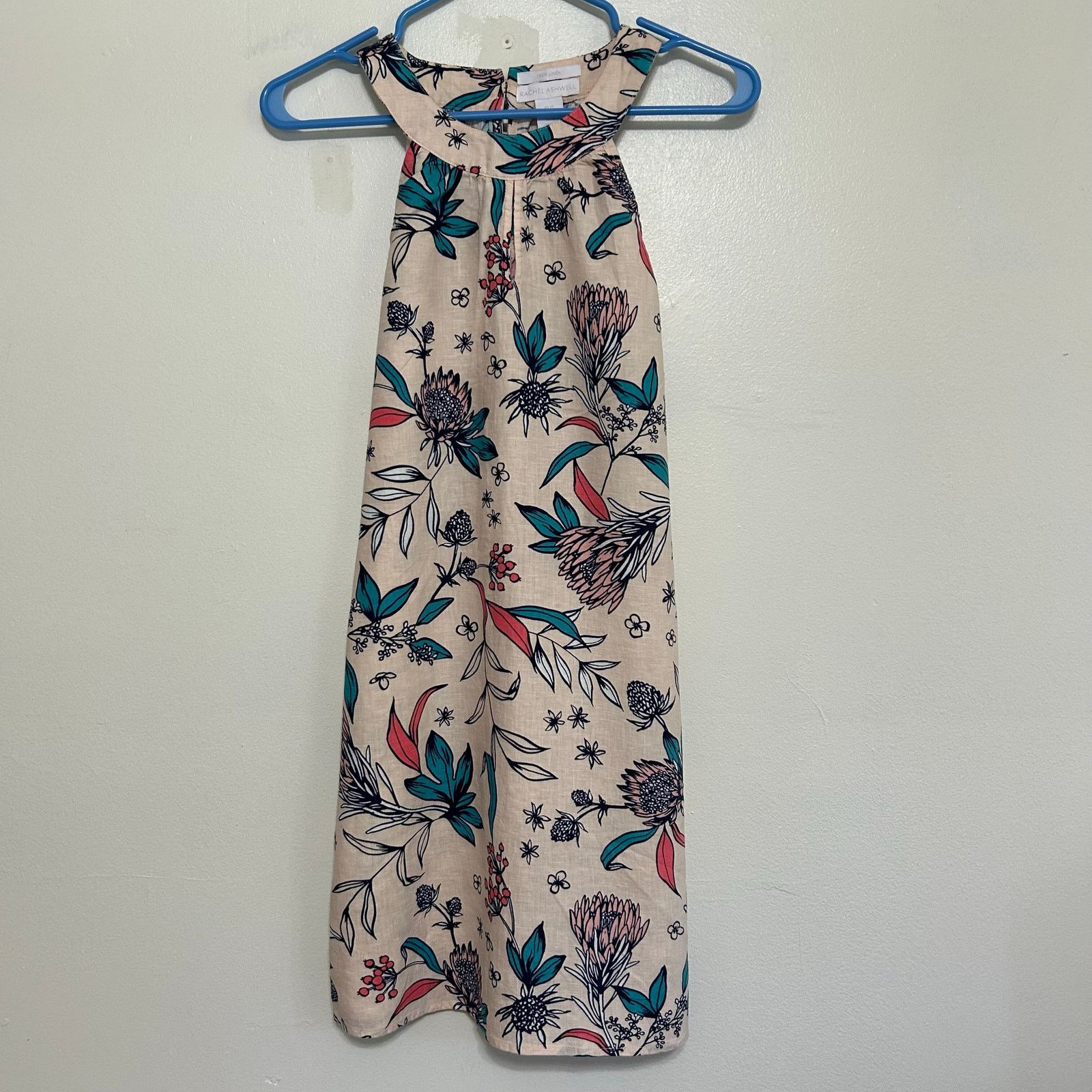 Other Rachel Ashwell Pink Linen Botanical Shift Dress XS Size XS / US 0-2 / IT 36-38 - 1 Thumbnail