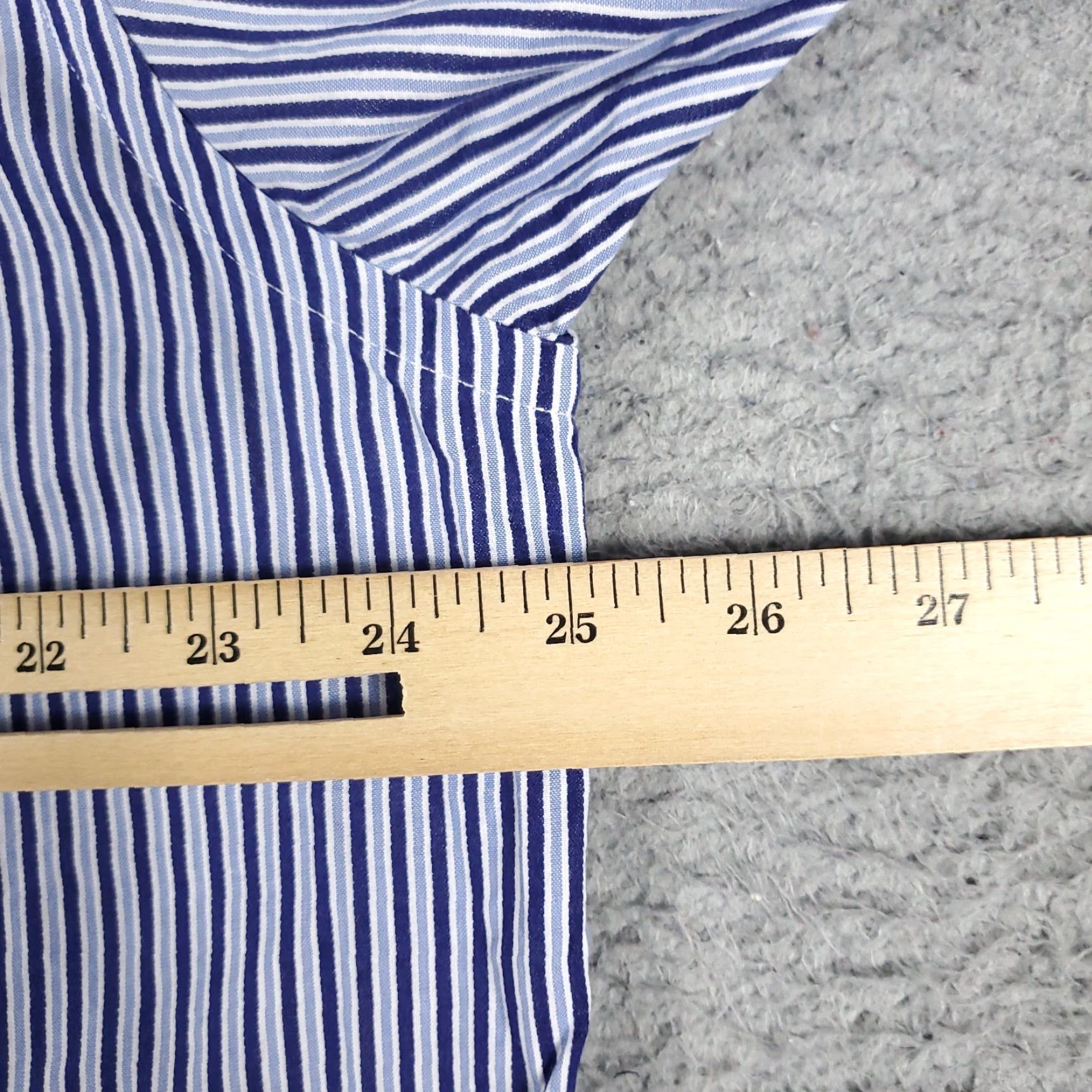 Tommy Bahama Tommy Bahama Dress Shirt Mens 17 Blue Striped Long Sleeve Button Up Classic Preppy Size 46R - 5 Thumbnail