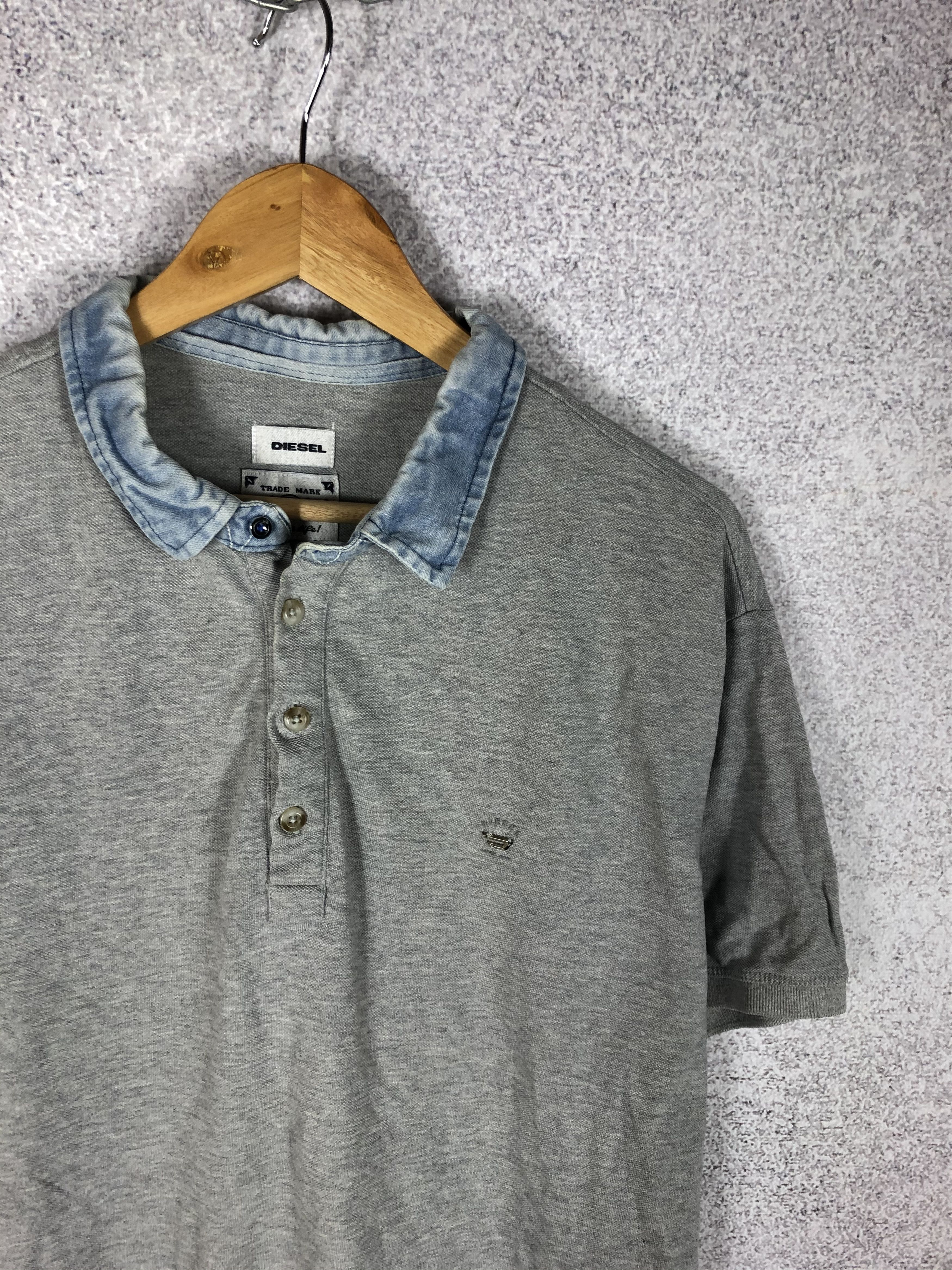 Diesel Vintage Diesel Logo Polo T-shirt Size US XXL / EU 58 / 5 - 3 Thumbnail