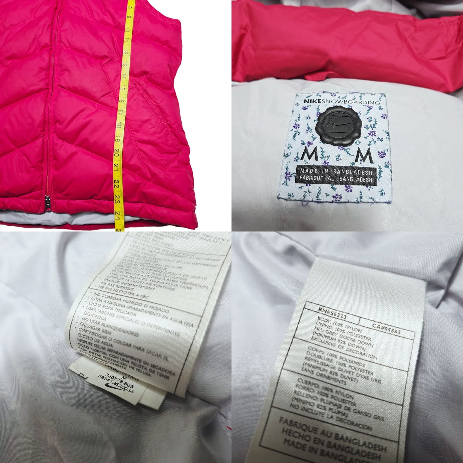 Nike Nike Snowboarding Vest Puffer Pink Goose Down Recco Y2k Size Medium Womens Size M / US 6-8 / IT 42-44 - 8 Thumbnail