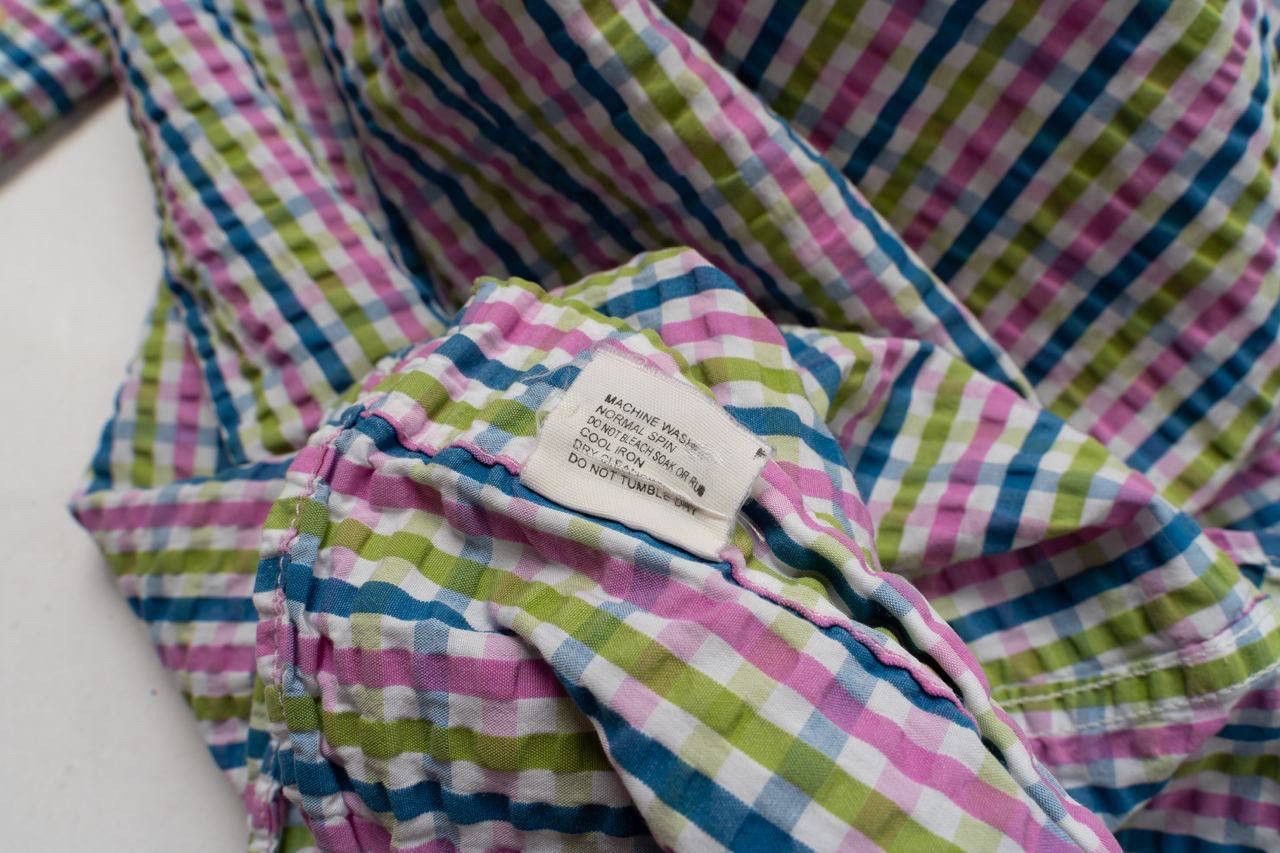 Etro 🔵ETRO Italy 39 Multicolour Check Bottom Up Shirt Made Italy Size US M / EU 48-50 / 2 - 17 Thumbnail