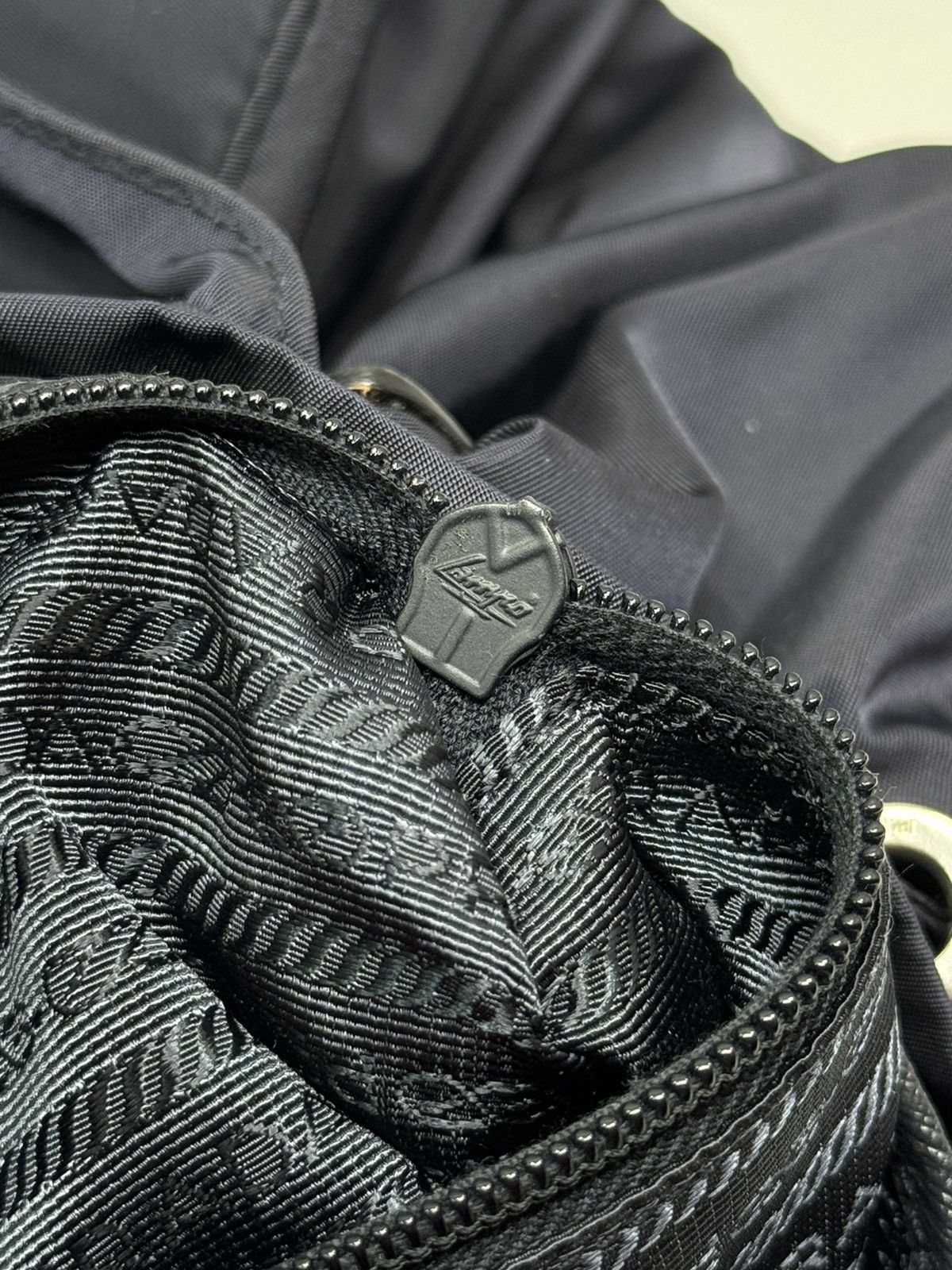 Prada Prada Zainetto Navy Tessuto Nylon Leather Backpack Rucksack Size ONE SIZE - 16 Thumbnail
