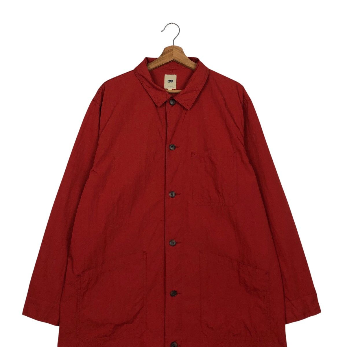 Japanese Brand 📌Rich Red Vintage Long Jacket Chore Detroit FOB Factory Size US L / EU 52-54 / 3 - 5 Thumbnail