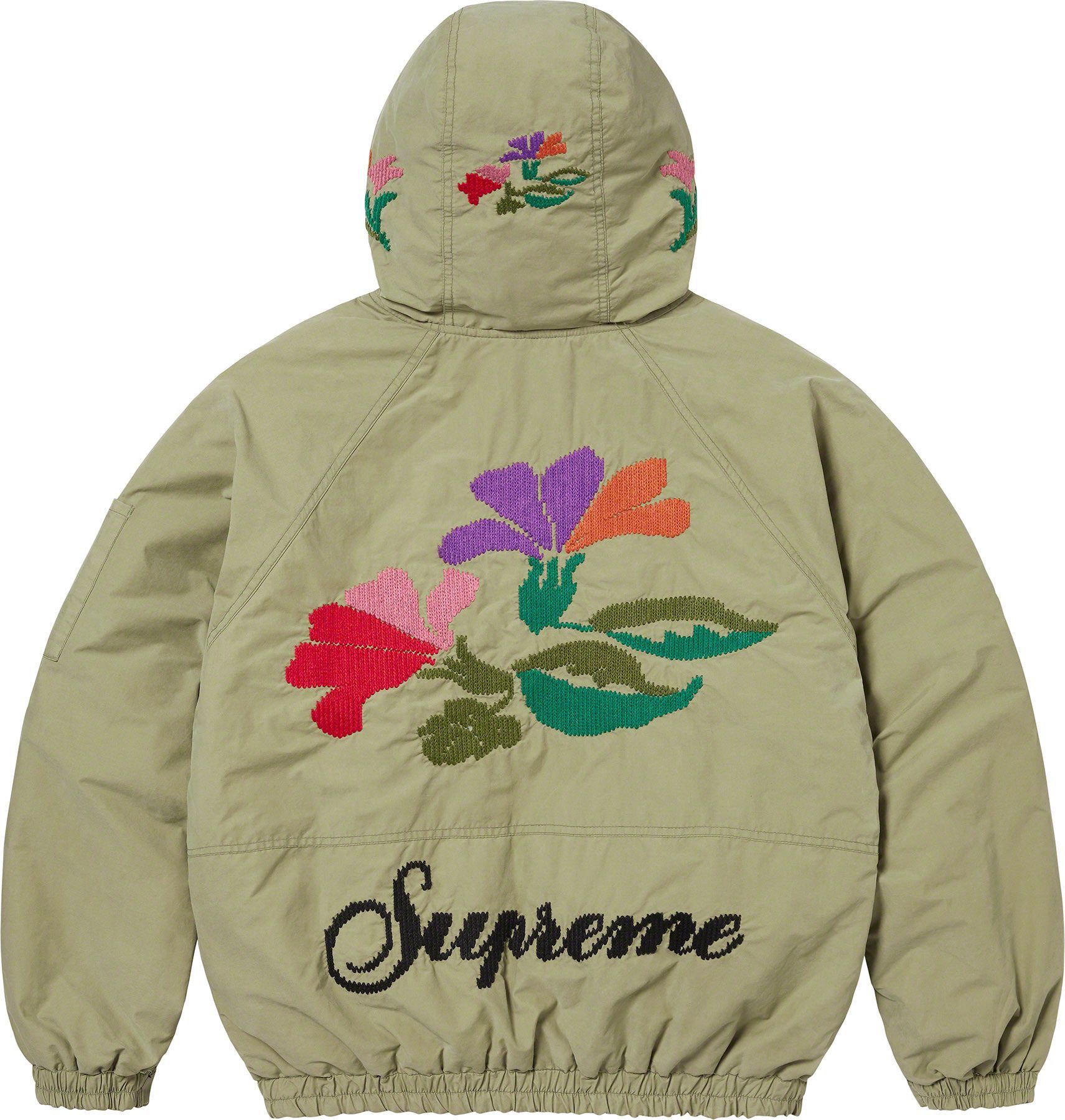 Supreme Needlepoint Hooded Jacket Olive (Size XL) - Light Jackets 