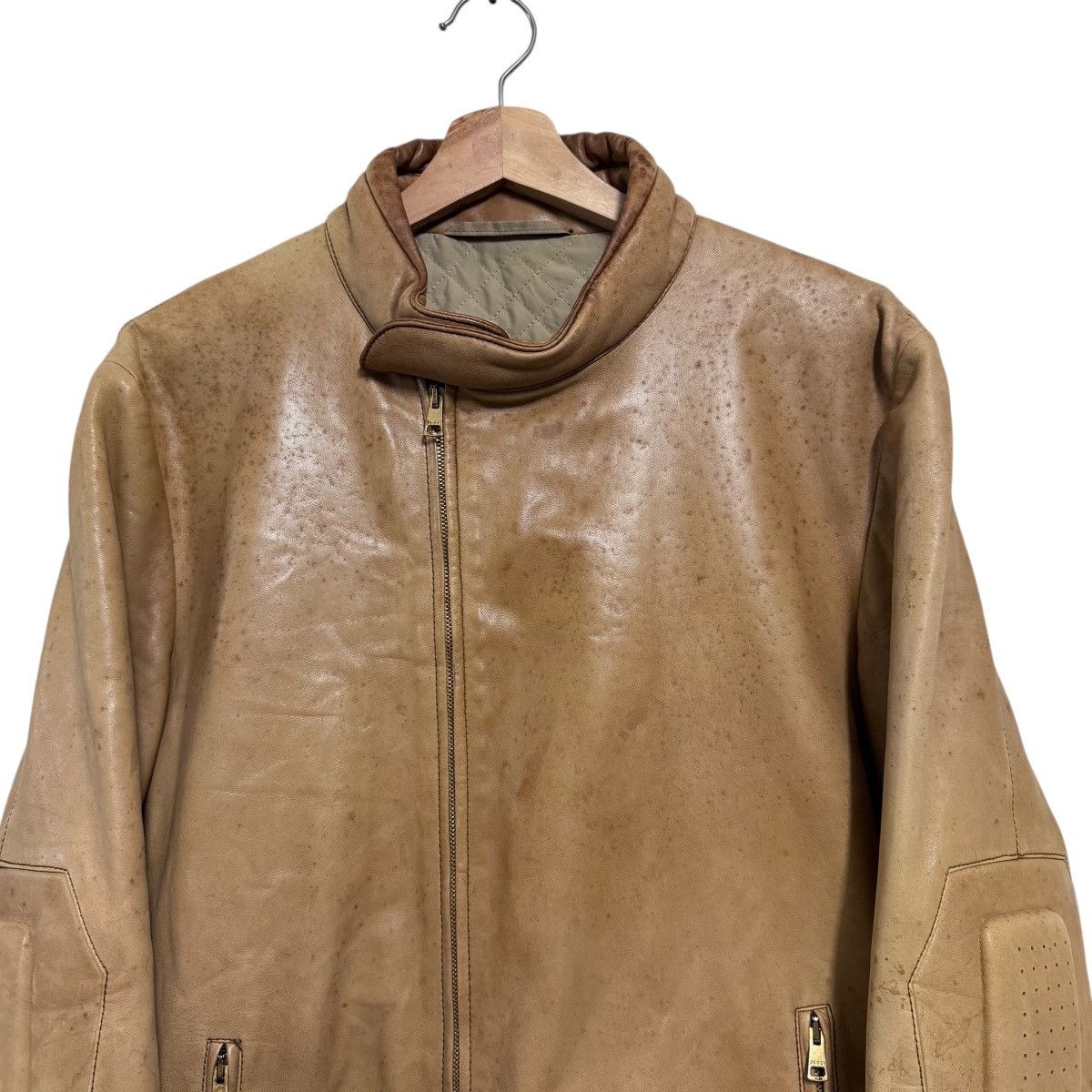Gucci Gucci By Tom Ford Leather Moto Jacket Patina Size US M / EU 48-50 / 2 - 3 Thumbnail