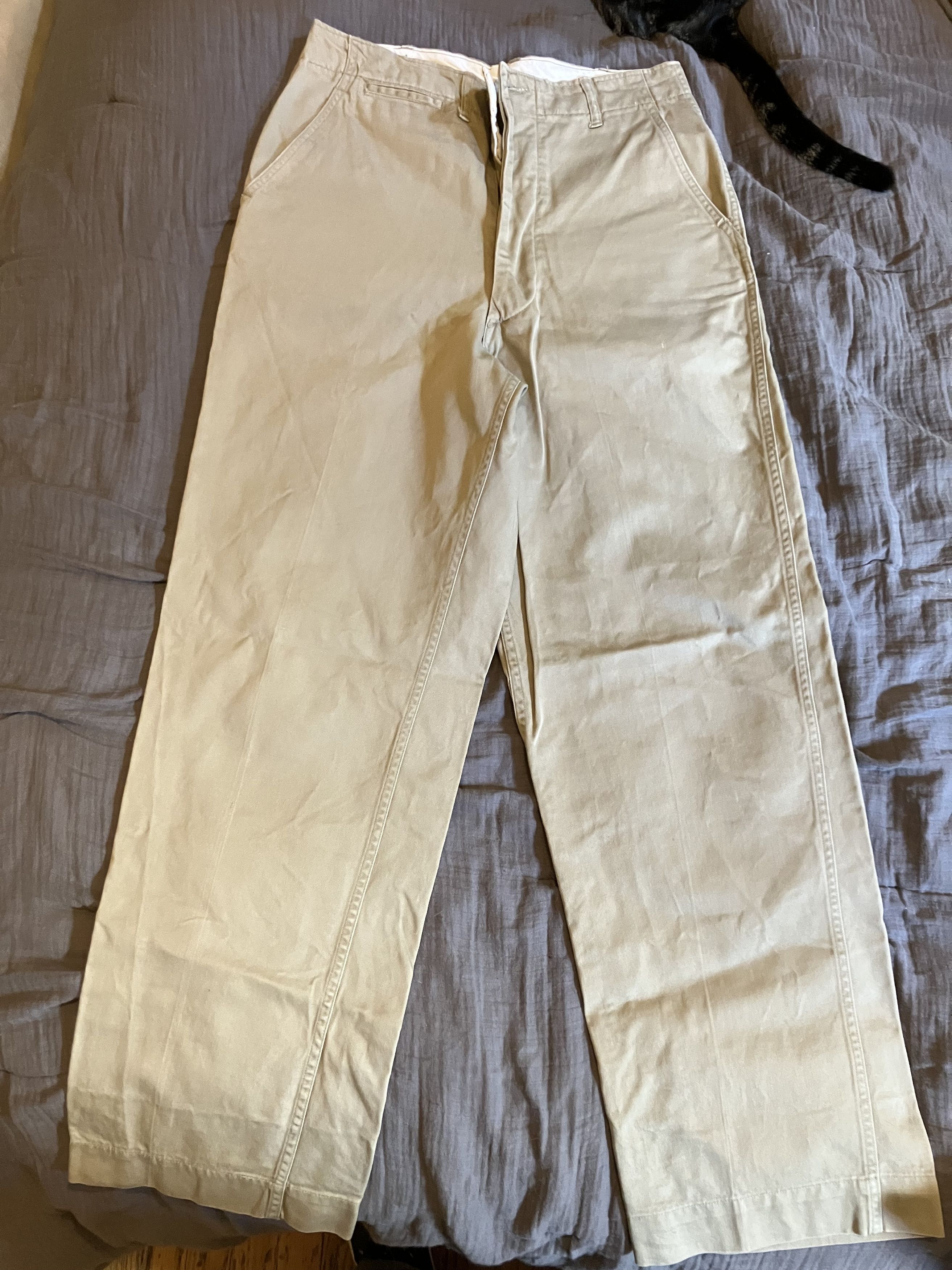 Vintage US Army khaki chinos Size US 30 / EU 46 - 4 Thumbnail