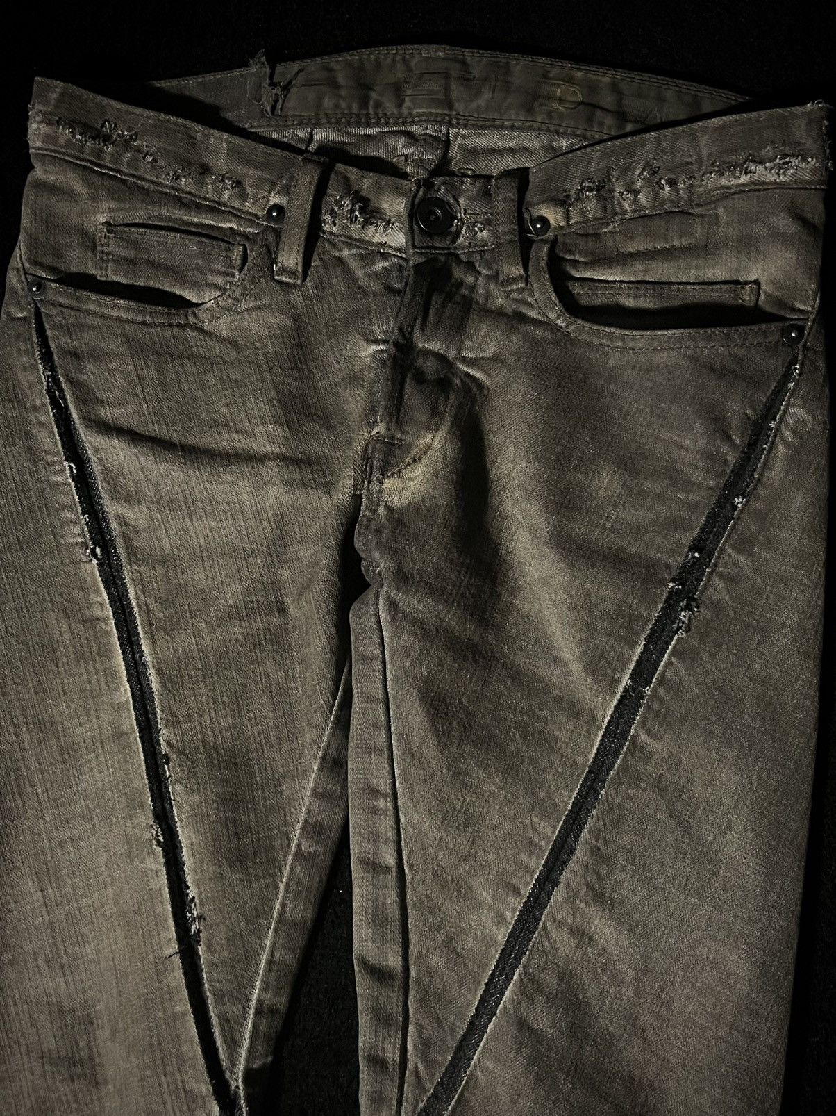 Rick Owens × Rick Owens Drkshdw RICK OWENS FW07 DS1303 DUST SPIRAL DENIM Size US 29 - 2 Thumbnail