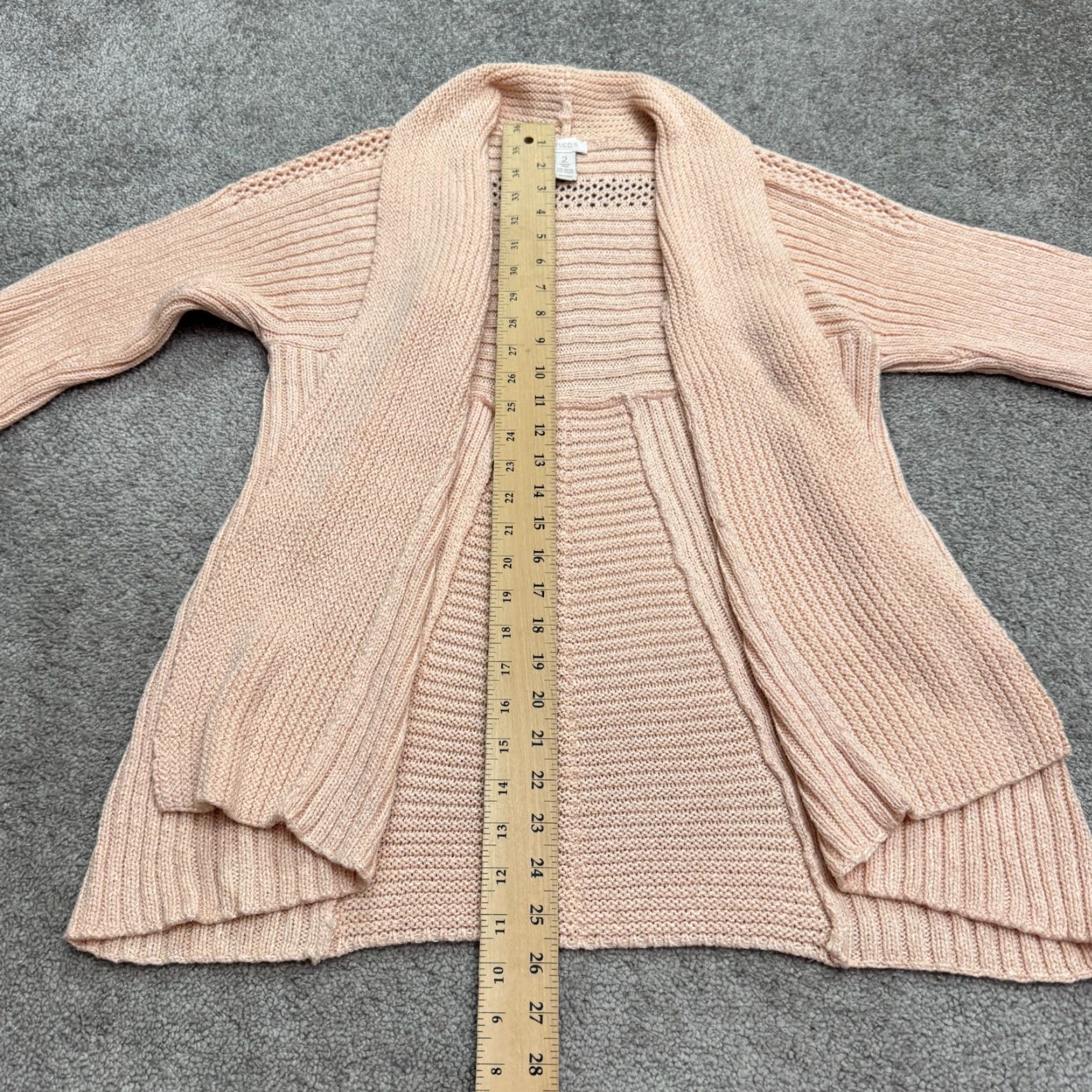 Vintage Chico's Women's Knit Cardigan Sweater Large Pink Casual Long Sleeve Lightweight Fall Spring Winter Size XS / US 0-2 / IT 36-38 - 6 Thumbnail