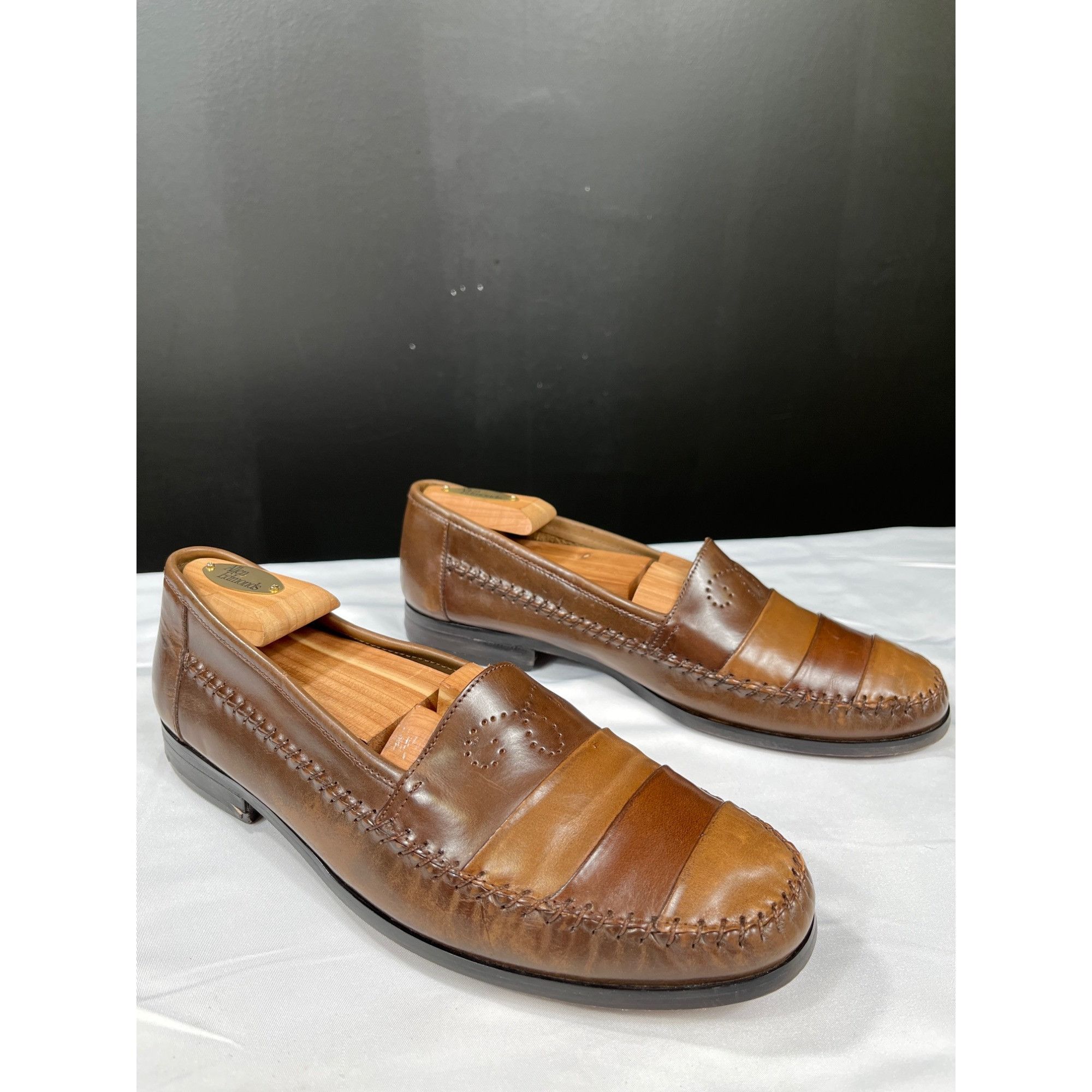 Giorgio Brutini Giorgio Brutini Mens Brown Leather Loafers Size 9.5D SKU 725 Size US 9.5 / EU 42-43 - 3 Thumbnail