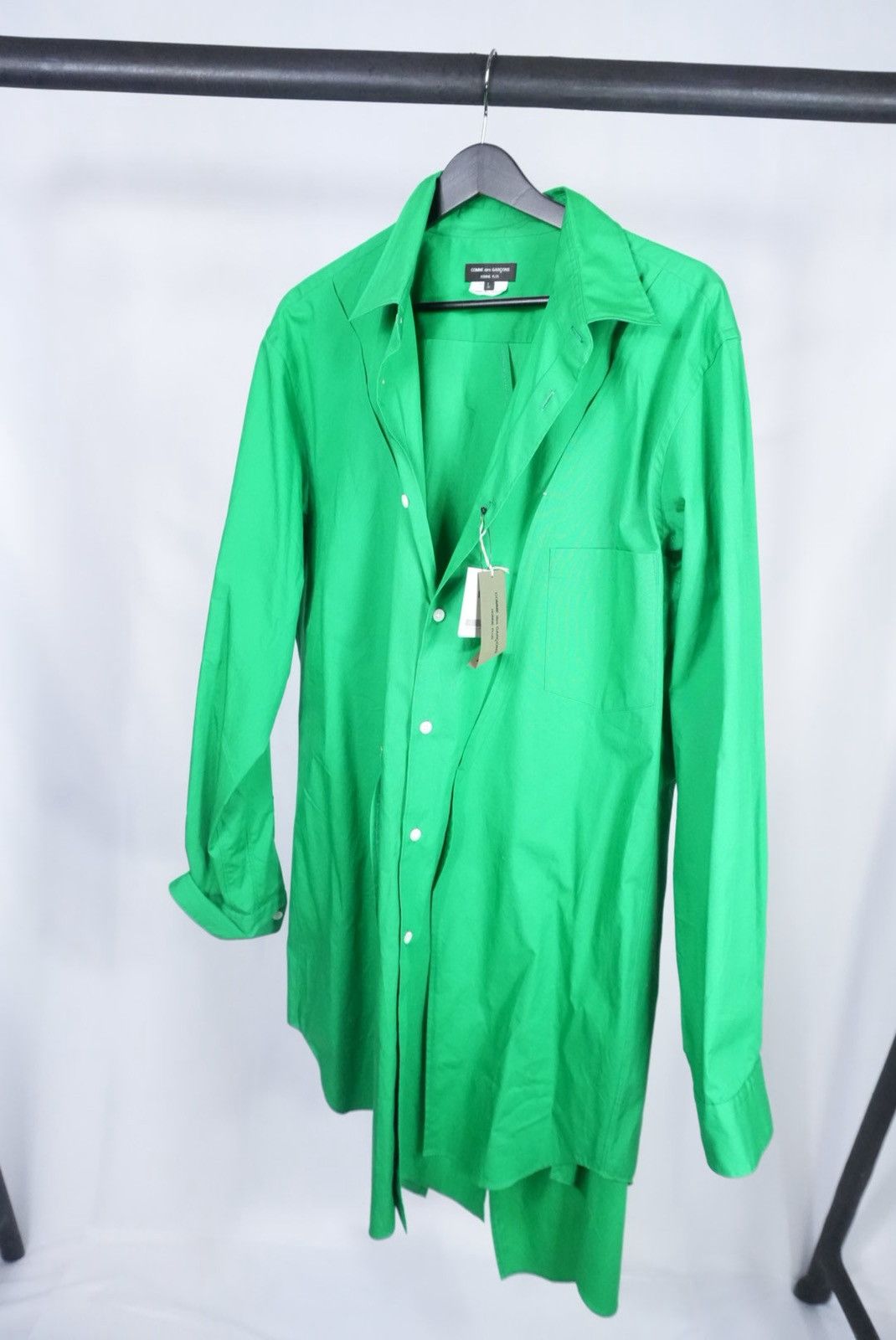 Comme des Garcons COMME des GARÇONS Homme Plus Green Long Shirt Size US L / EU 52-54 / 3 - 1 Thumbnail