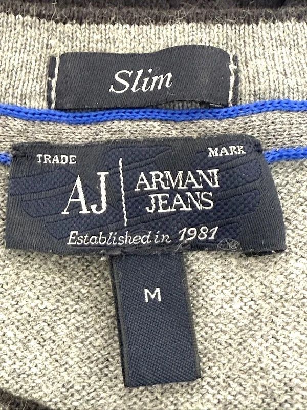 Armani Maglione Armani Jeans Uomo M Lana Cotone Grigio Size US M / EU 48-50 / 2 - 8 Thumbnail