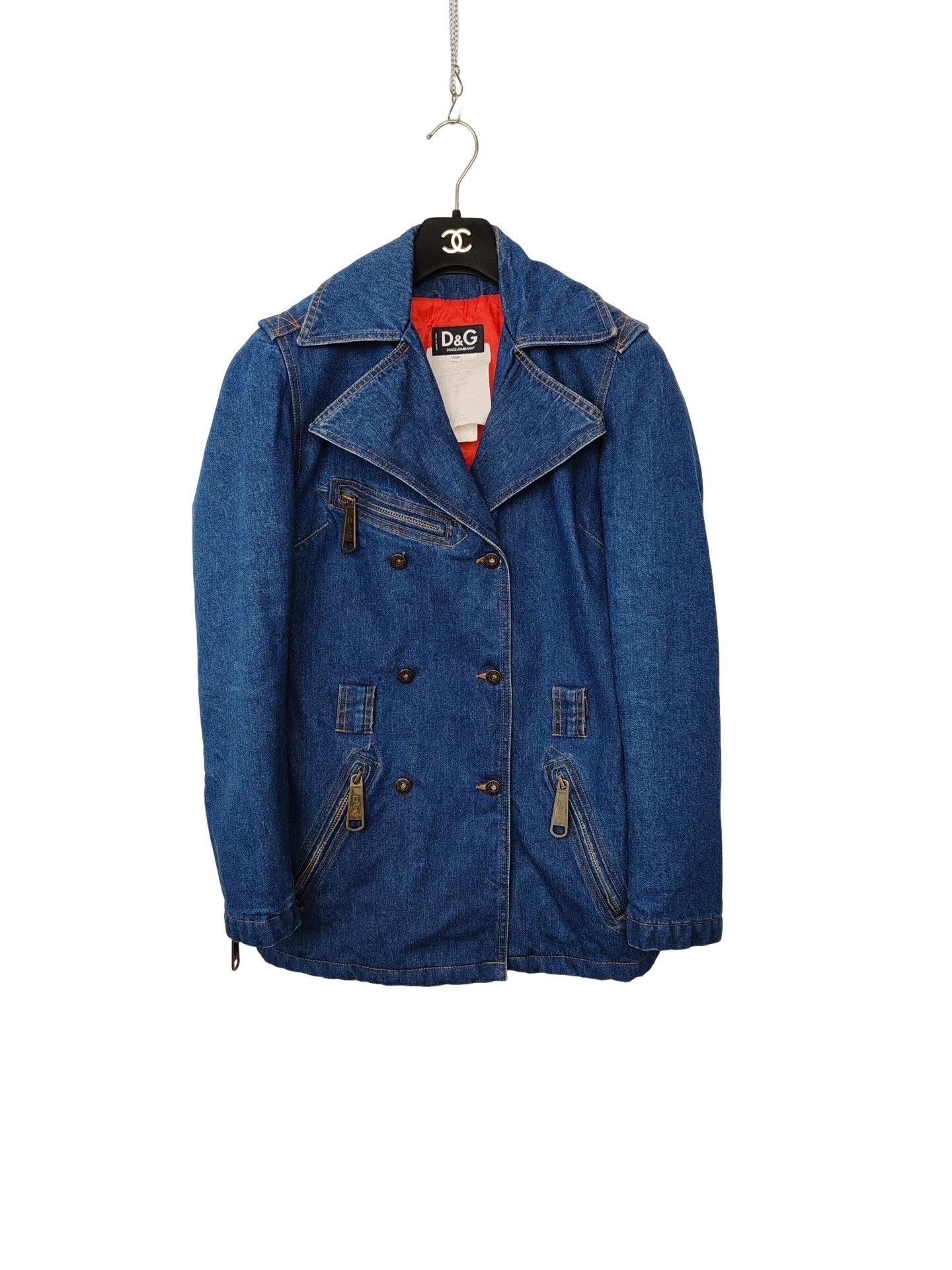 Dolce & Gabbana D&G Red Lining Denim Jacket Size XS Size XS / US 0-2 / IT 36-38 - 1 Thumbnail