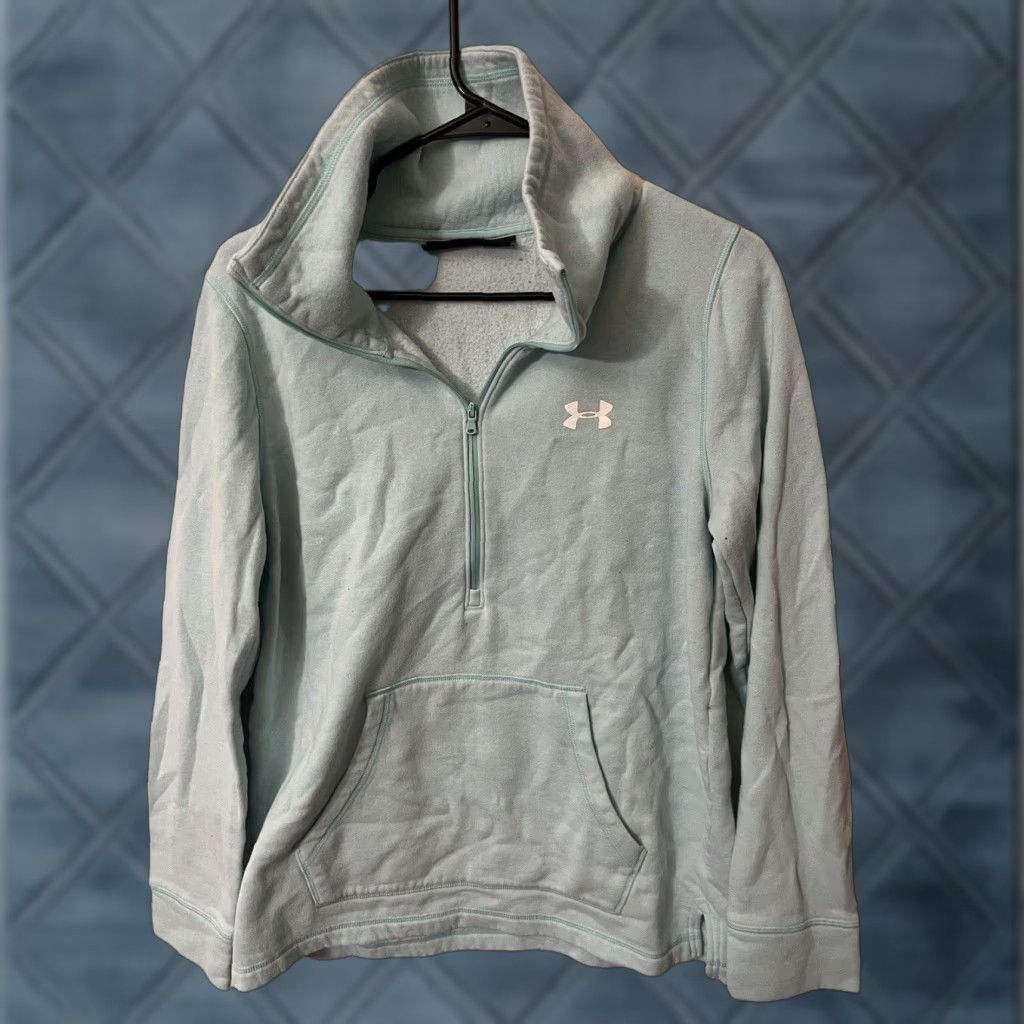Under Armour Under Armour Sweatshirt Womens Medium Blue Pullover 1/4 Zip Heatgear Size M / US 6-8 / IT 42-44 - 1 Thumbnail