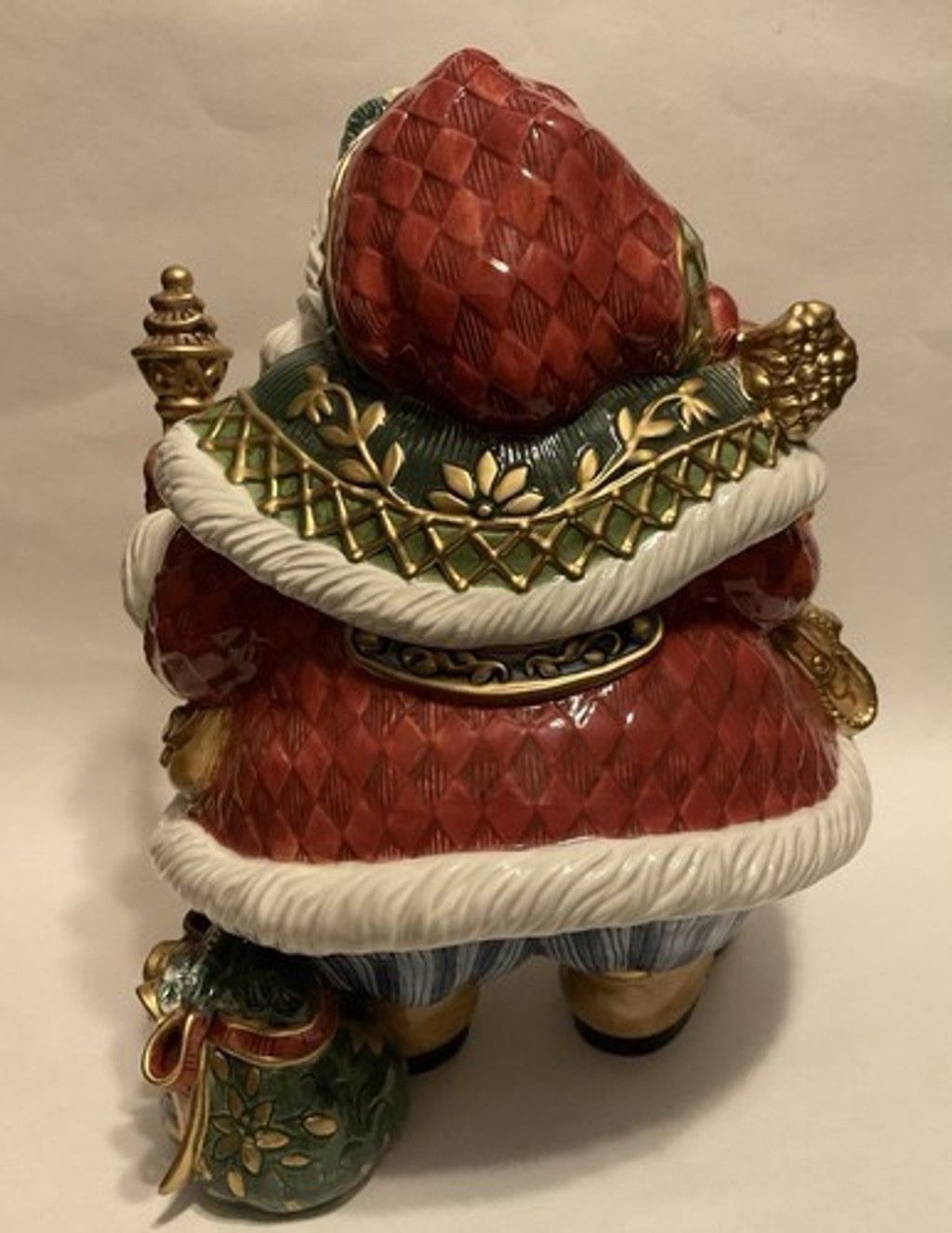 Other NWOB Fitz & Floyd Jolly Ole St. Nick Cookie Jar with Staff Size ONE SIZE - 9 Thumbnail