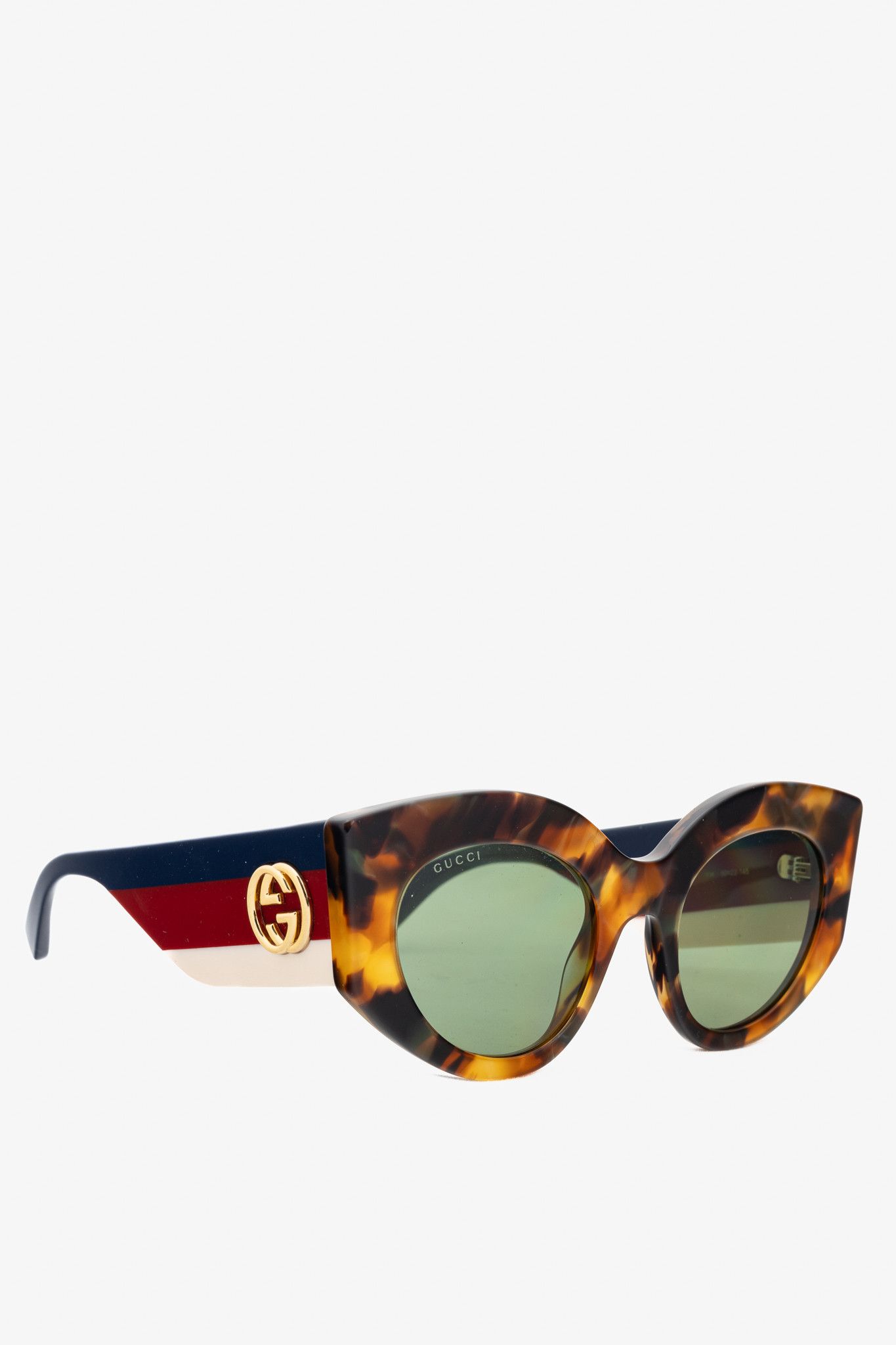 Gucci Gucci GG0275S Havana Tortoiseshell Web Cat-Eye Sunglasses Size ONE SIZE - 1 Thumbnail