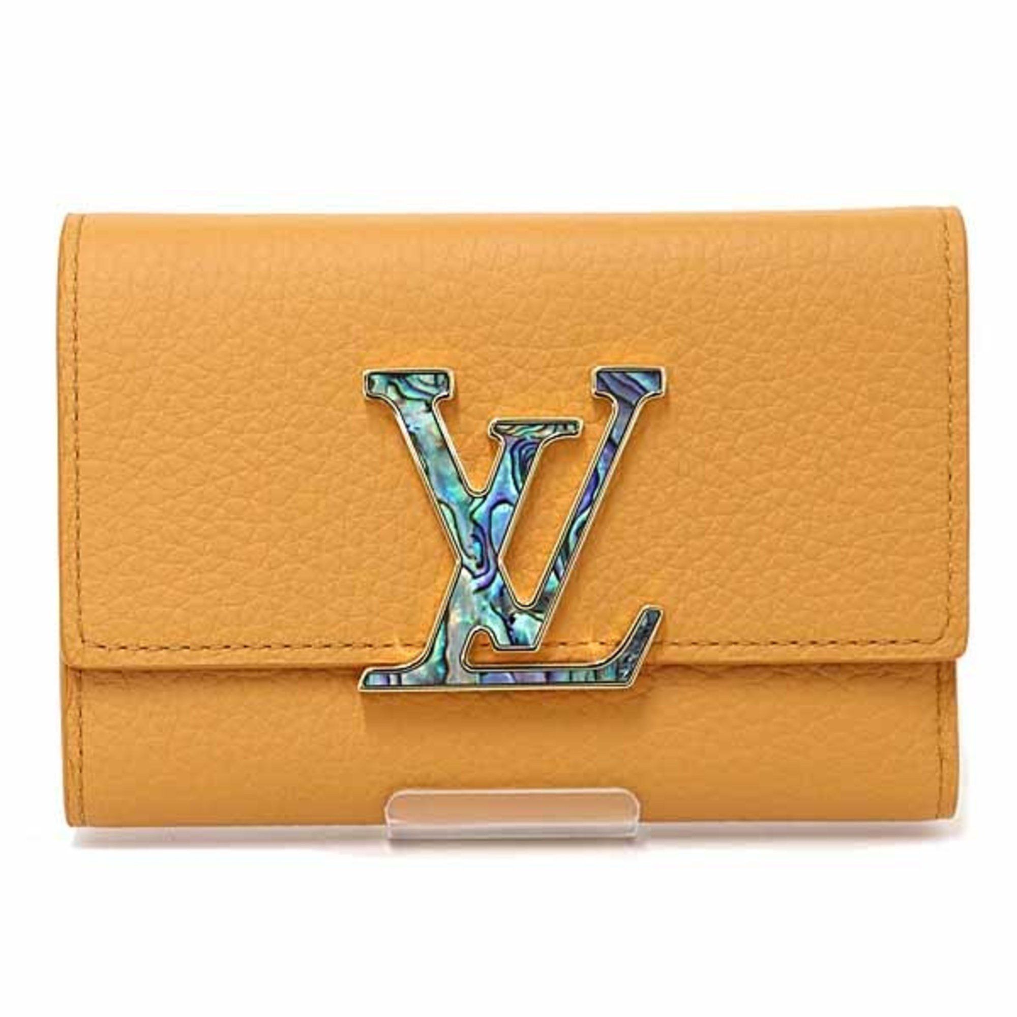 Louis Vuitton Louis Vuitton Portefeuille Capucines Compact Tri-fold Wallet Taurillon Leather M81669 Saffron Size ONE SIZE - 1 Thumbnail