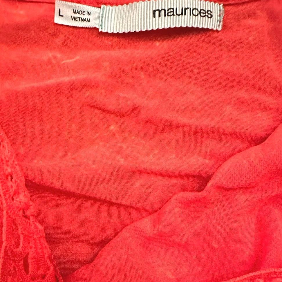 Other GUC Maurices Women's Coral Pullover Top w/ Crochet Detail XL Size XL / US 12-14 / IT 48-50 - 6 Thumbnail