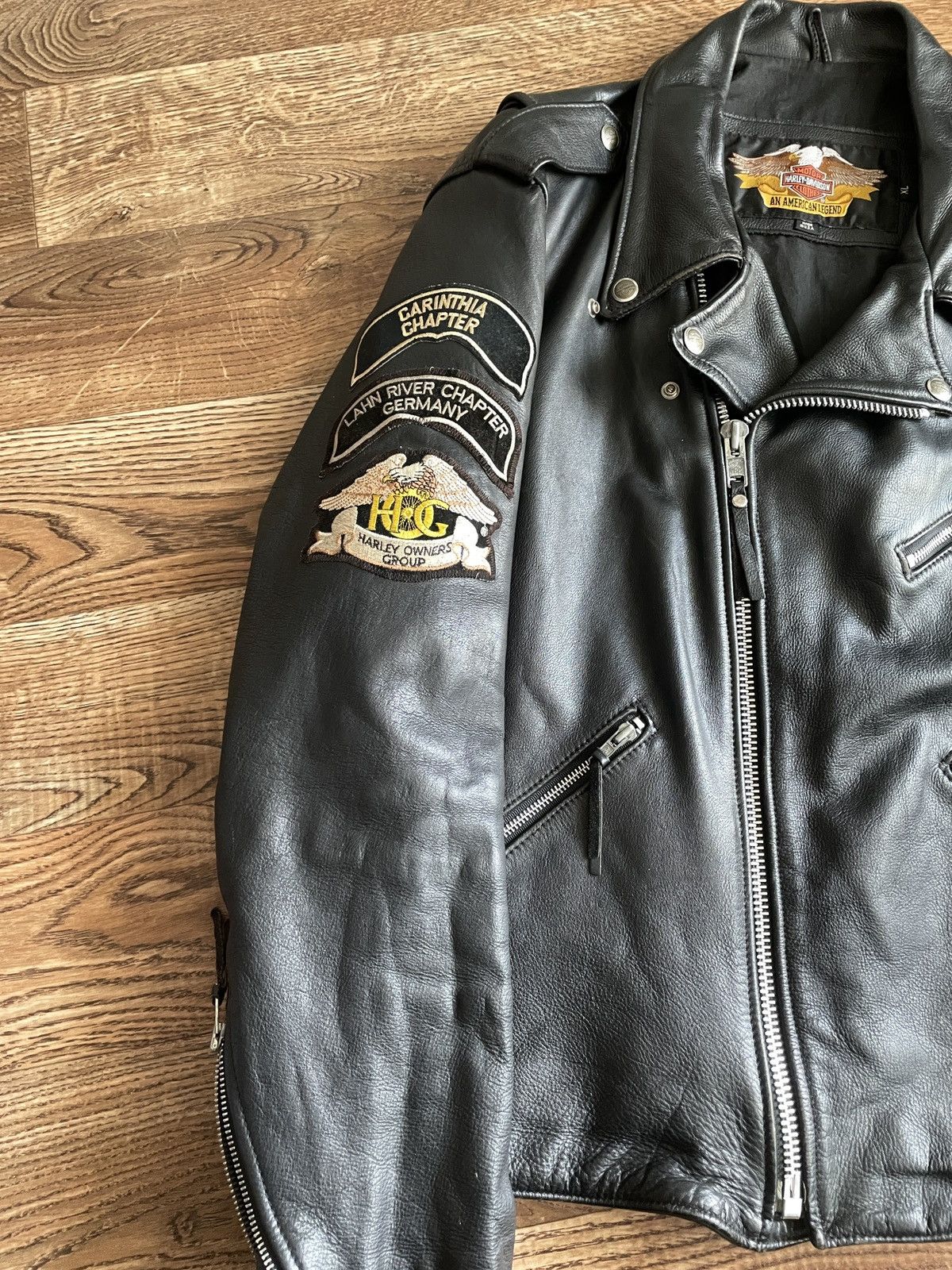 Harley Davidson × Vintage CRAZY HARLEY DAVIDSON LEATHER JACKET Size US XL / EU 56 / 4 - 10 Thumbnail