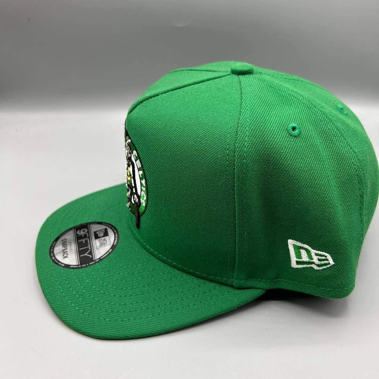 New Era Boston Celtics Hat Men Green NBA Snap Back Cap New A-Frame Size ONE SIZE - 7 Thumbnail