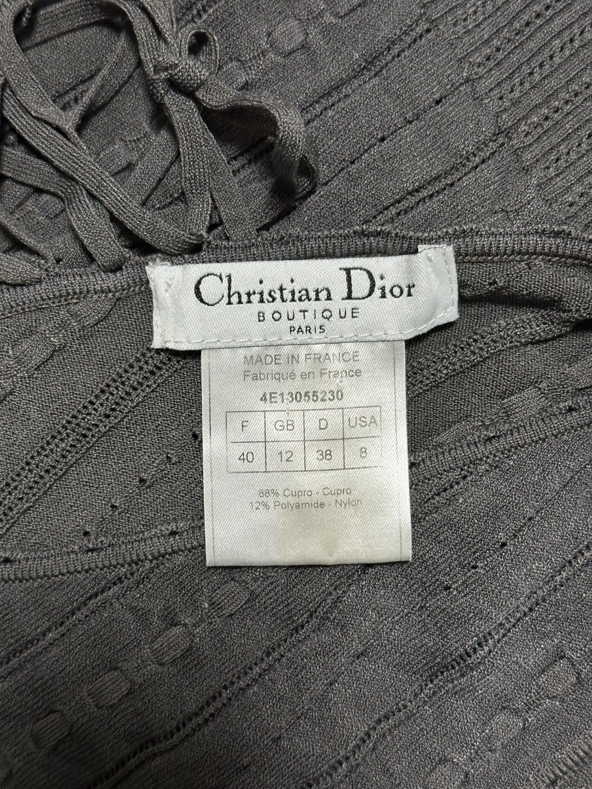 Dior CHRISTIAN DIOR S/S 2004 Laced Up Knit Sleeveless Top Size M / US 6-8 / IT 42-44 - 5 Thumbnail