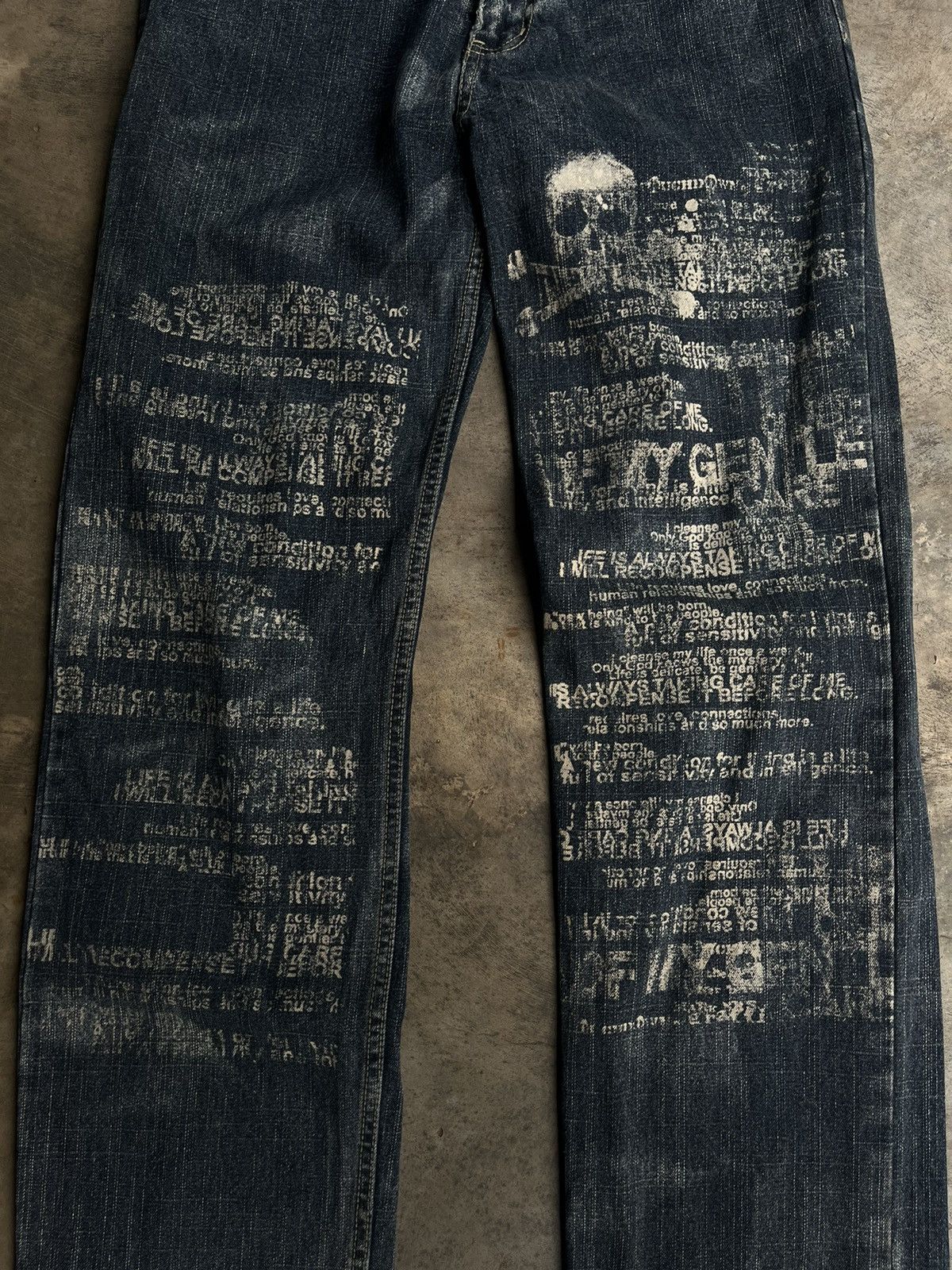 If Six Was Nine JAPANESE FREEBEAT POEM PUNK DENIM SEDITIONARIES GOTHIC STYLE Size US 32 / EU 48 - 4 Thumbnail