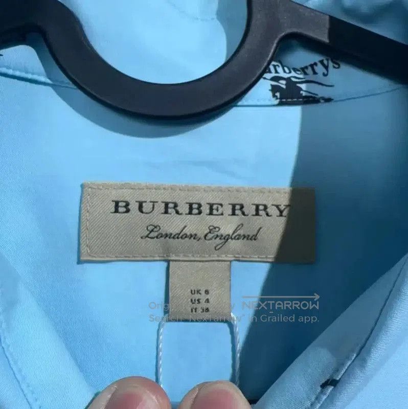 Burberry Burberry Men's Blue Cotton Blend Shirt. Size US M / EU 48-50 / 2 - 4 Thumbnail