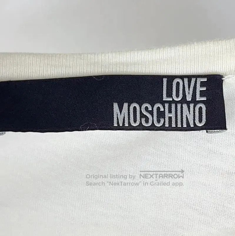 Moschino Moschino Men's Cream Graphic Cotton T-Shirt . Size US L / EU 52-54 / 3 - 3 Thumbnail