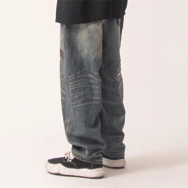 Jean Patchwork Baggy Jeans Size US 34 / EU 50 - 2 Thumbnail