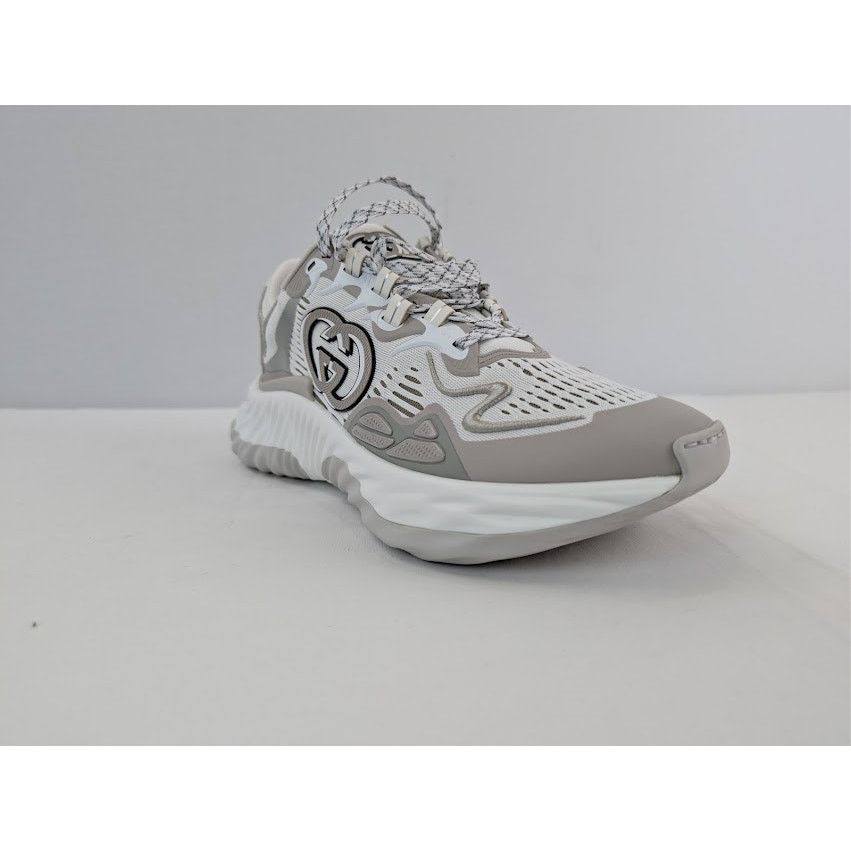 Gucci o1rshd1 Ripple Splash Sneaker in White / Grey Size US 11 / EU 44 - 2 Thumbnail