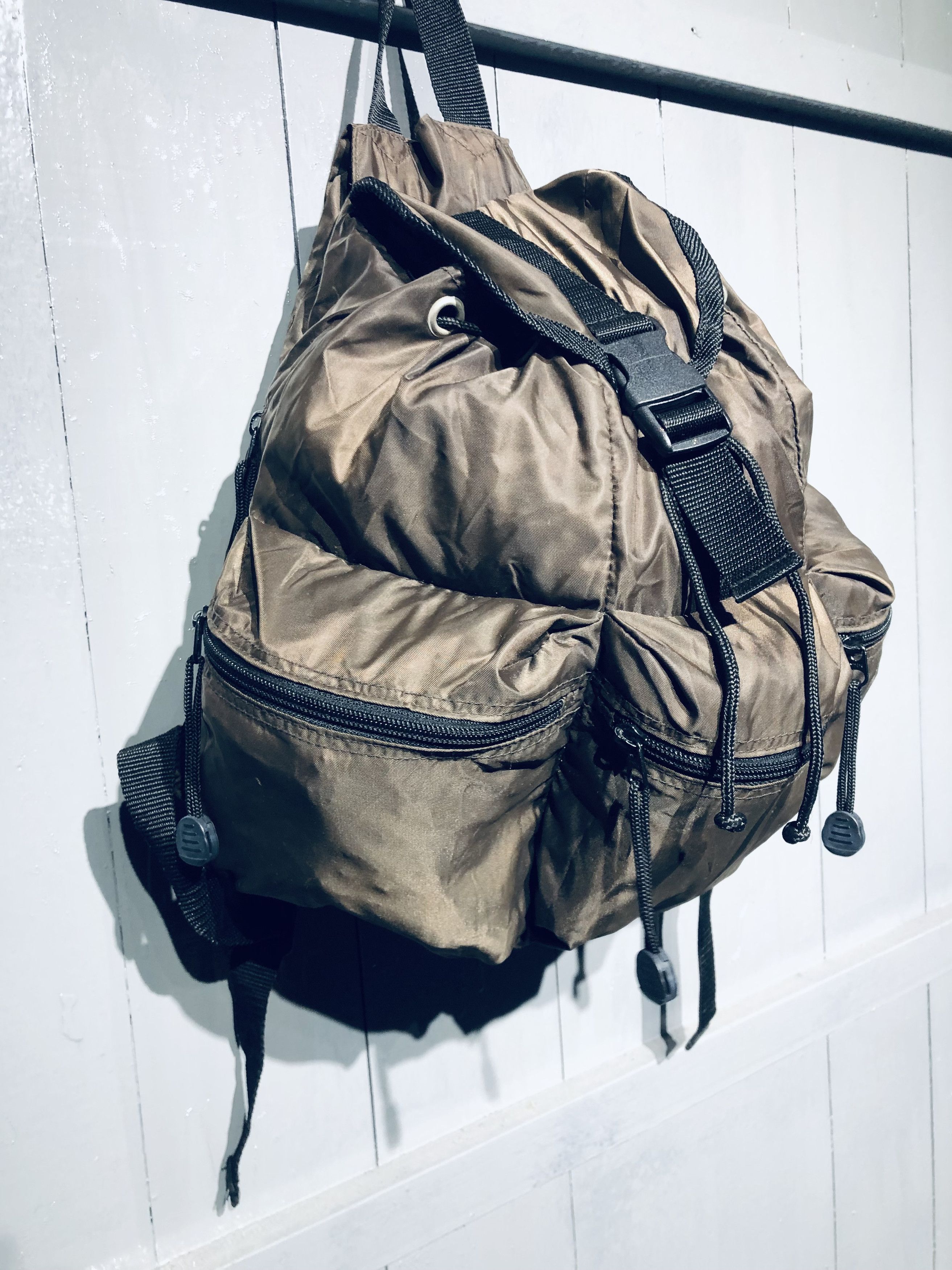 Japanese Brand Japanese Nylon Style 3 Pocket Outside Backpack Size ONE SIZE - 1 Thumbnail