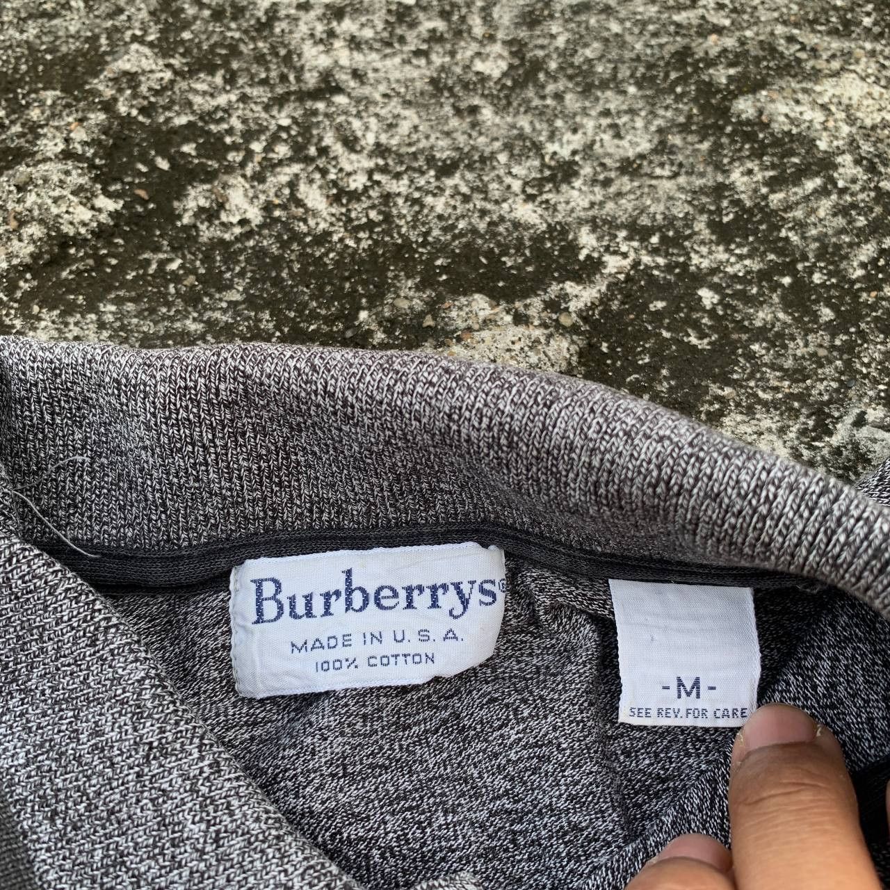 Burberry Vintage 90s BURBERRY Slim Fit Long Sleeve Polo Tshirt Size US M / EU 48-50 / 2 - 5 Thumbnail