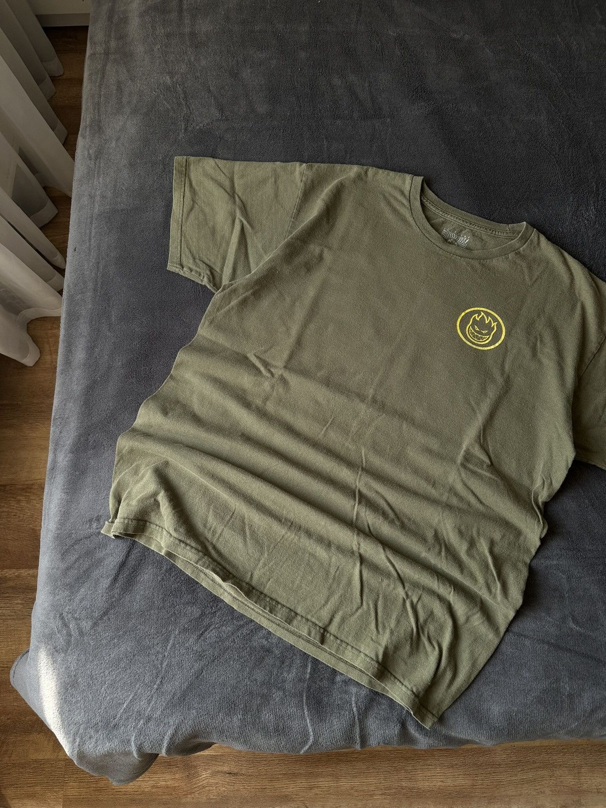 Spitfire × Vintage Vintage Spitfire Khaki Logo Tee Skater BMX Size US XL / EU 56 / 4 - 2 Thumbnail