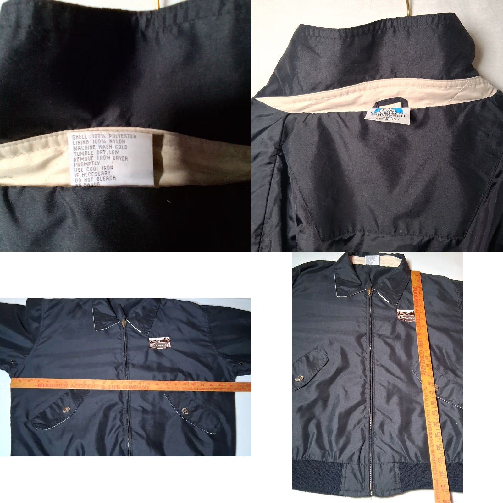 Vintage VINTAGE Fahrenheit Jacket Mens M Black Bomber Jacket West Virginia Snowshoe Mountain Resort Lightweight Softshell Size US M / EU 48-50 / 2 - 8 Thumbnail