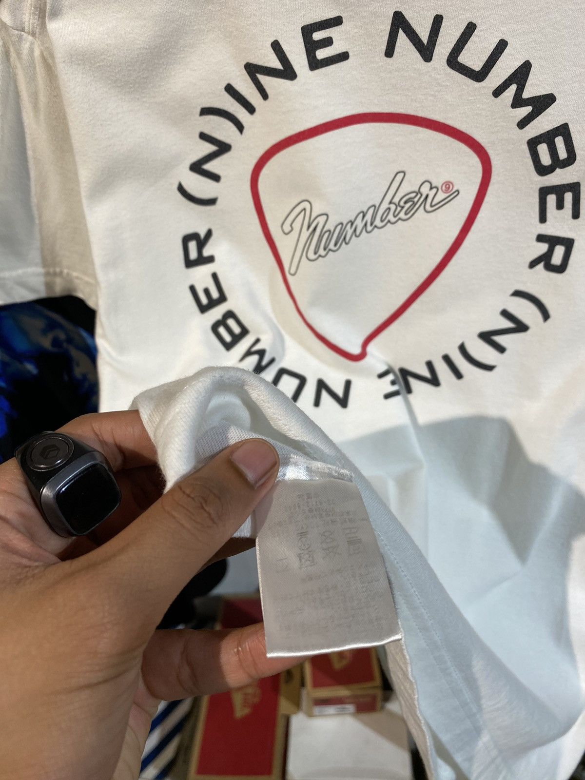 Japanese Brand Number (N)ine X Studious Ripoff Fender White Tee Size US S / EU 44-46 / 1 - 7 Thumbnail