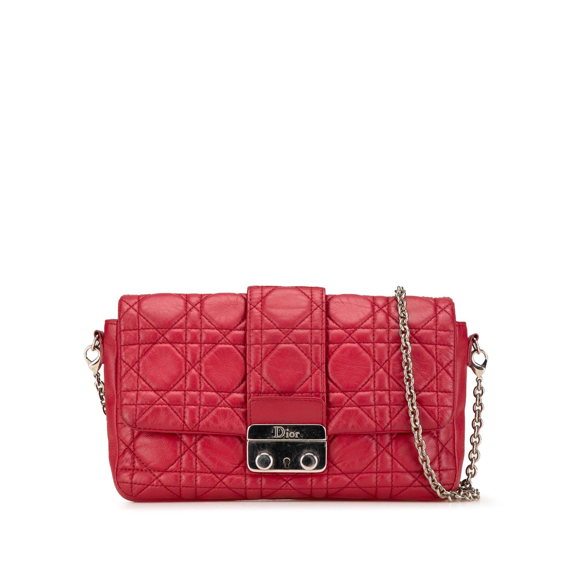 Dior Dior Lambskin Cannage Miss Dior Promenade Crossbody Red Size ONE SIZE - 1 Thumbnail