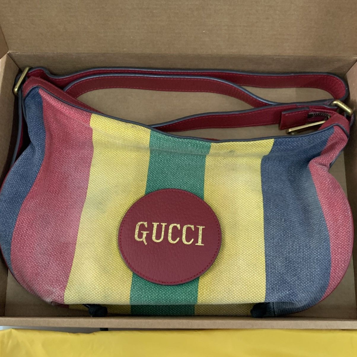 Gucci Gucci Canvas Baiadera Stripe Shoulder Bag Size ONE SIZE - 8 Thumbnail