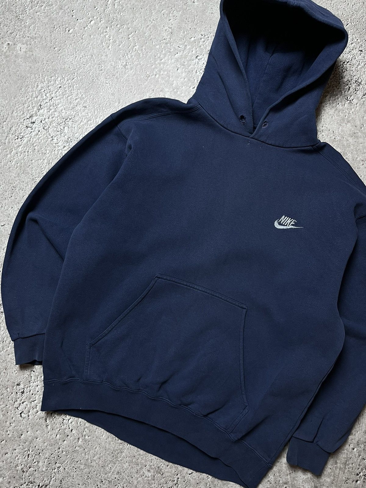 Nike × Vintage Nike Vintage Y2K Fade Black Hoodie Sweatshirt Drill Size US M / EU 48-50 / 2 - 4 Thumbnail