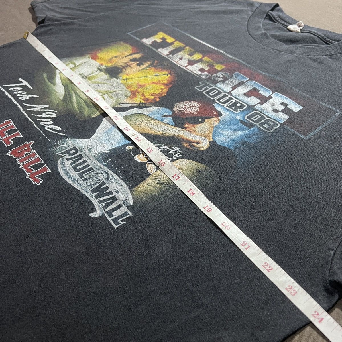 Rap Tees Vintage Y2K Fire Ice PaulWall Tech N9ne Tour Faded Hiphop DJ Size US XL / EU 56 / 4 - 10 Thumbnail
