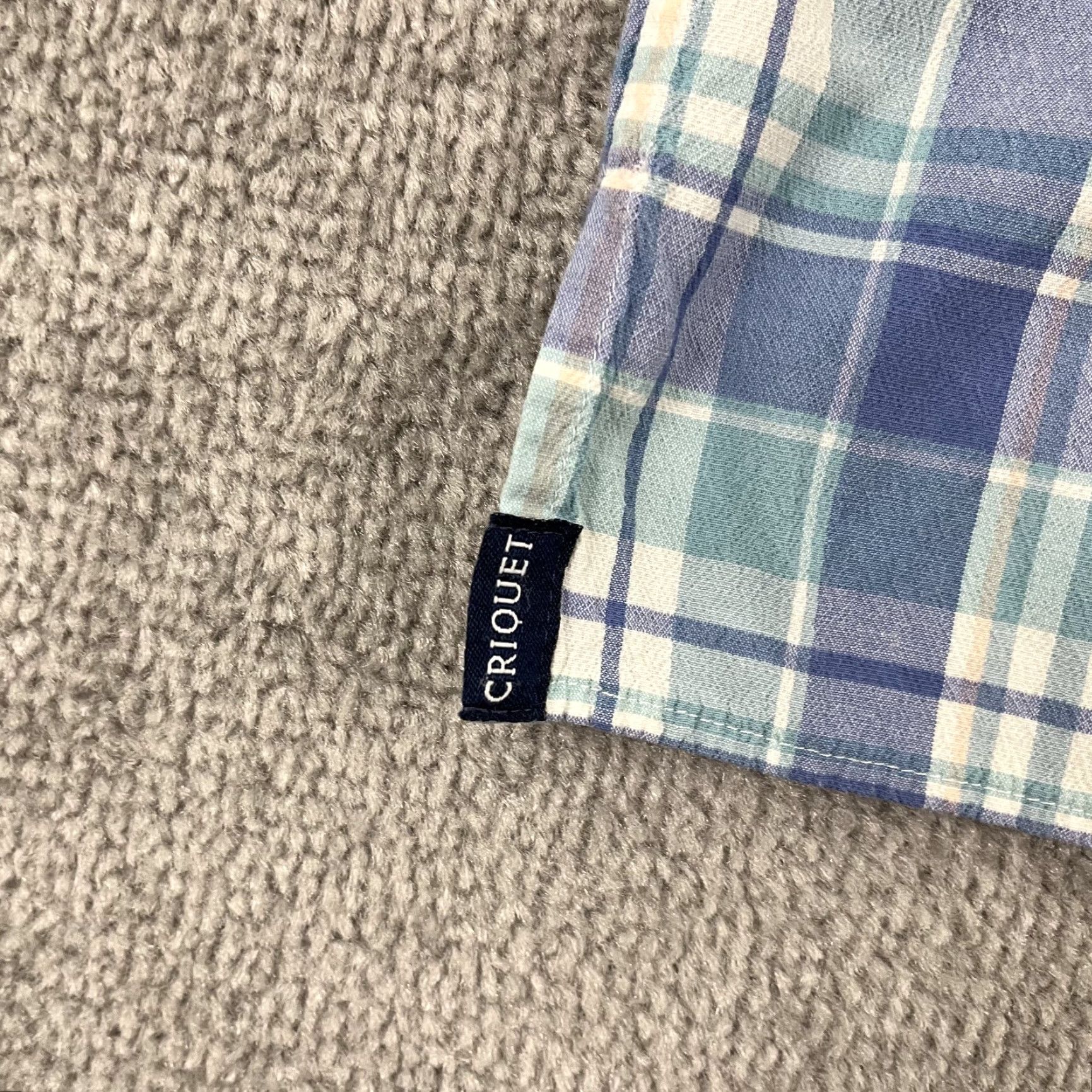 Vintage Criquet Shirt Mens M Blue White Plaid Performance Button Up Short Sleeve Shirt Size US M / EU 48-50 / 2 - 3 Thumbnail
