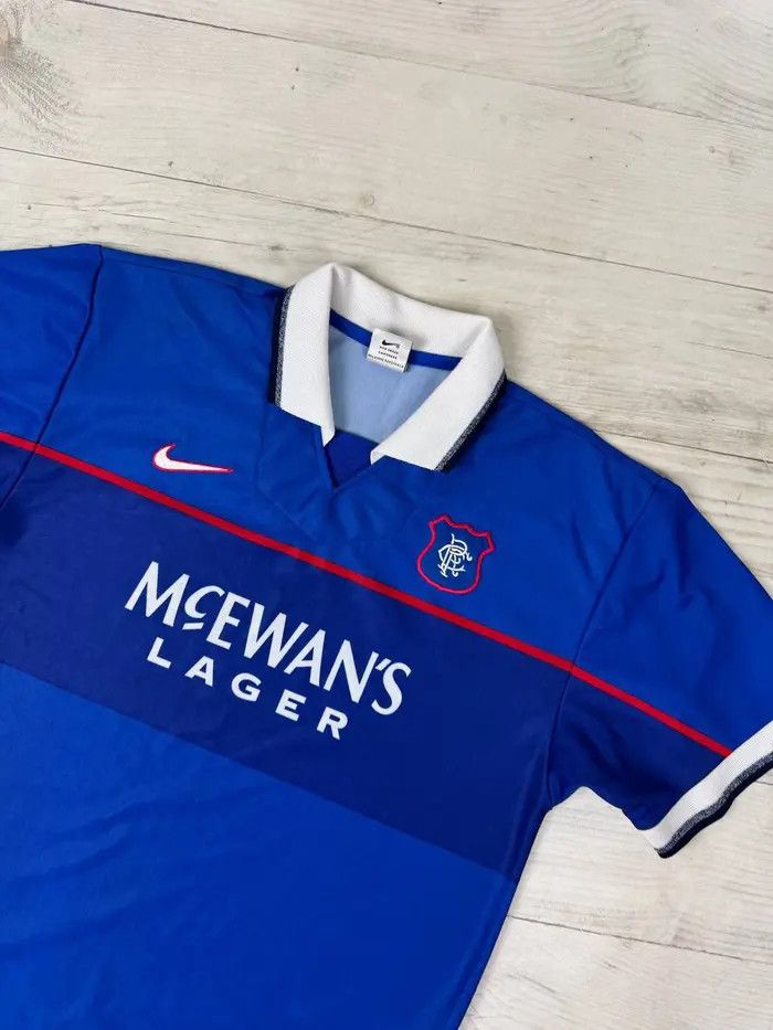 Nike Vintage Nike Rangers Glasgow 1997 1999 Home Shirt Jersey Size US M / EU 48-50 / 2 - 2 Thumbnail