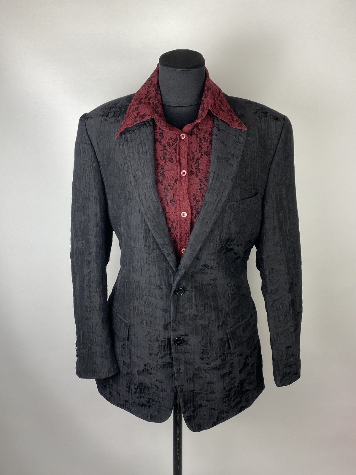 Versace Versace Collection Black Jacquard Sport Coat jacket blazer Size US L / EU 52-54 / 3 - 2 Thumbnail
