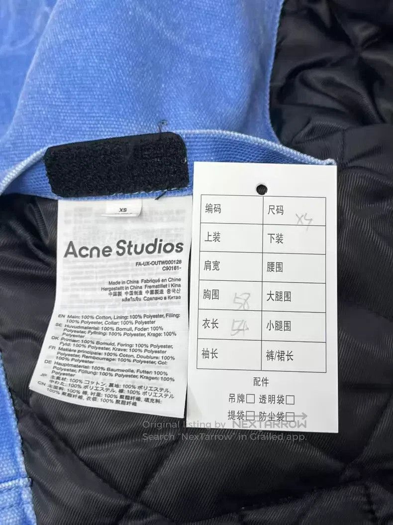 Acne Studios Acne Studios Face expression vintage denim jacket, blue Size US XS / EU 42 / 0 - 3 Thumbnail
